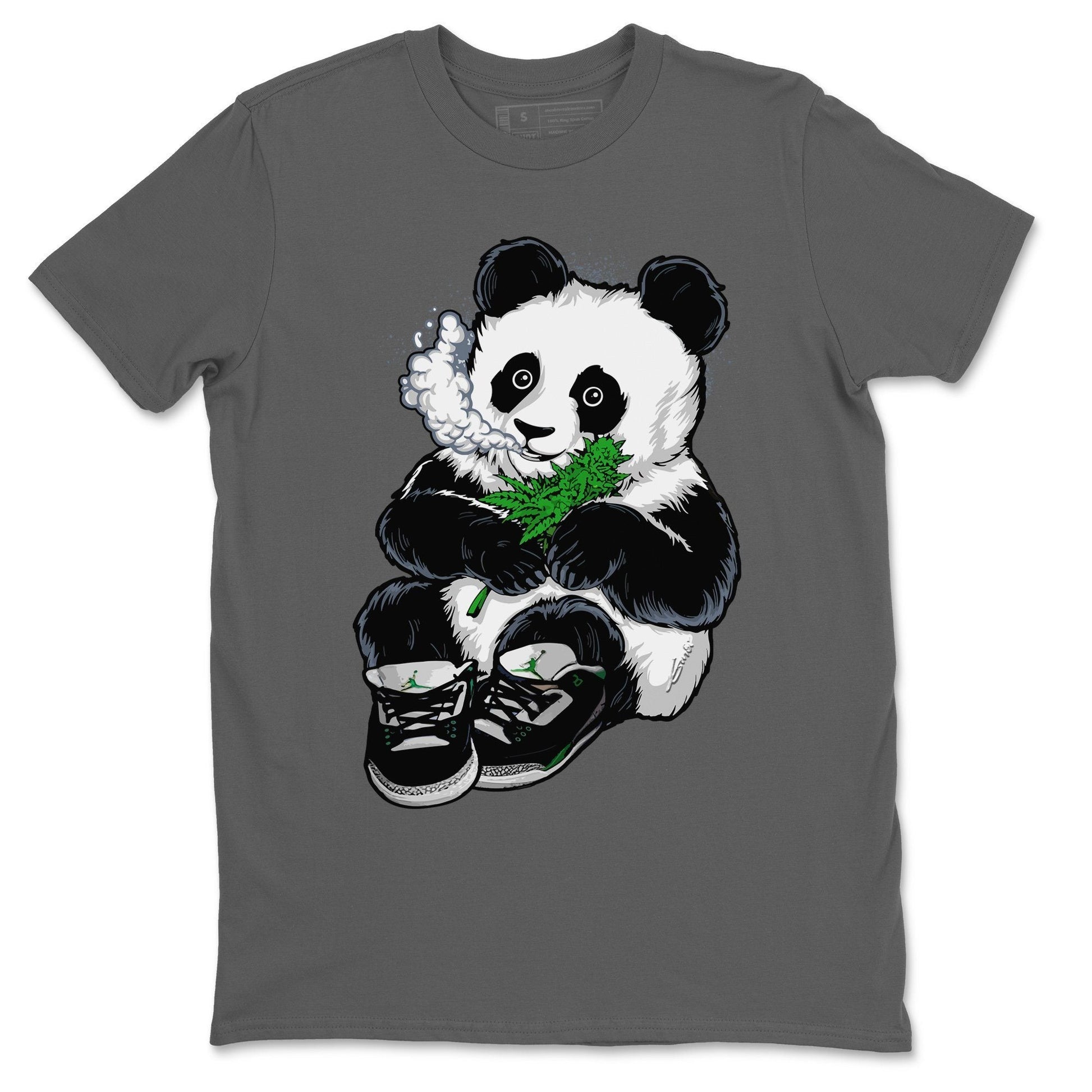 Jordan 3 Pine Green Sneaker Match Tees Smoking Panda Sneaker Tees Jordan 3 Pine Green Sneaker Release Tees Unisex Shirts
