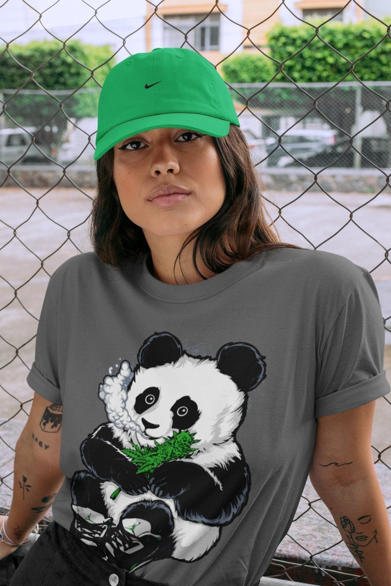 Jordan 3 Pine Green Sneaker Match Tees Smoking Panda Sneaker Tees Jordan 3 Pine Green Sneaker Release Tees Unisex Shirts
