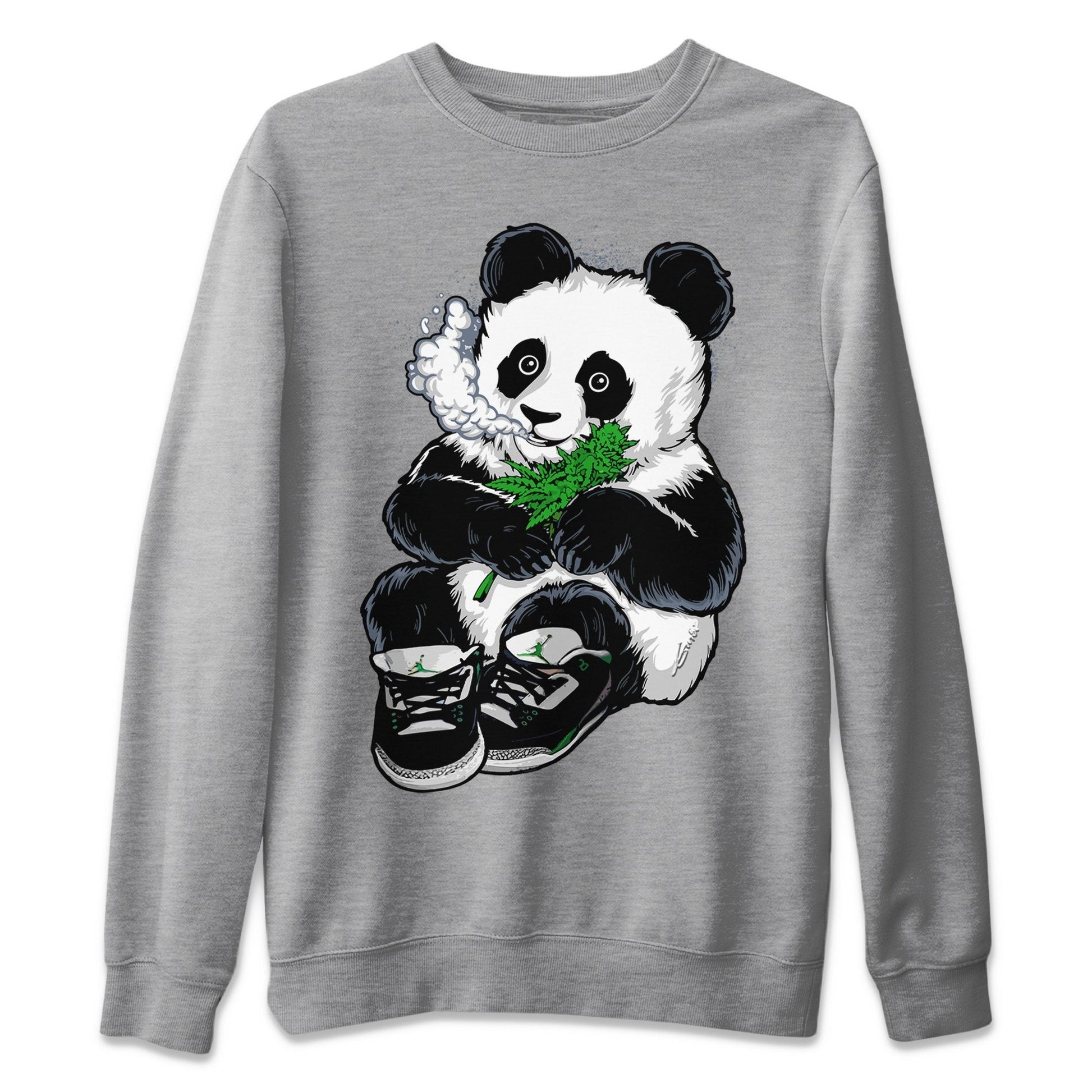 Jordan 3 Pine Green Sneaker Match Tees Smoking Panda Sneaker Tees Jordan 3 Pine Green Sneaker Release Tees Unisex Shirts