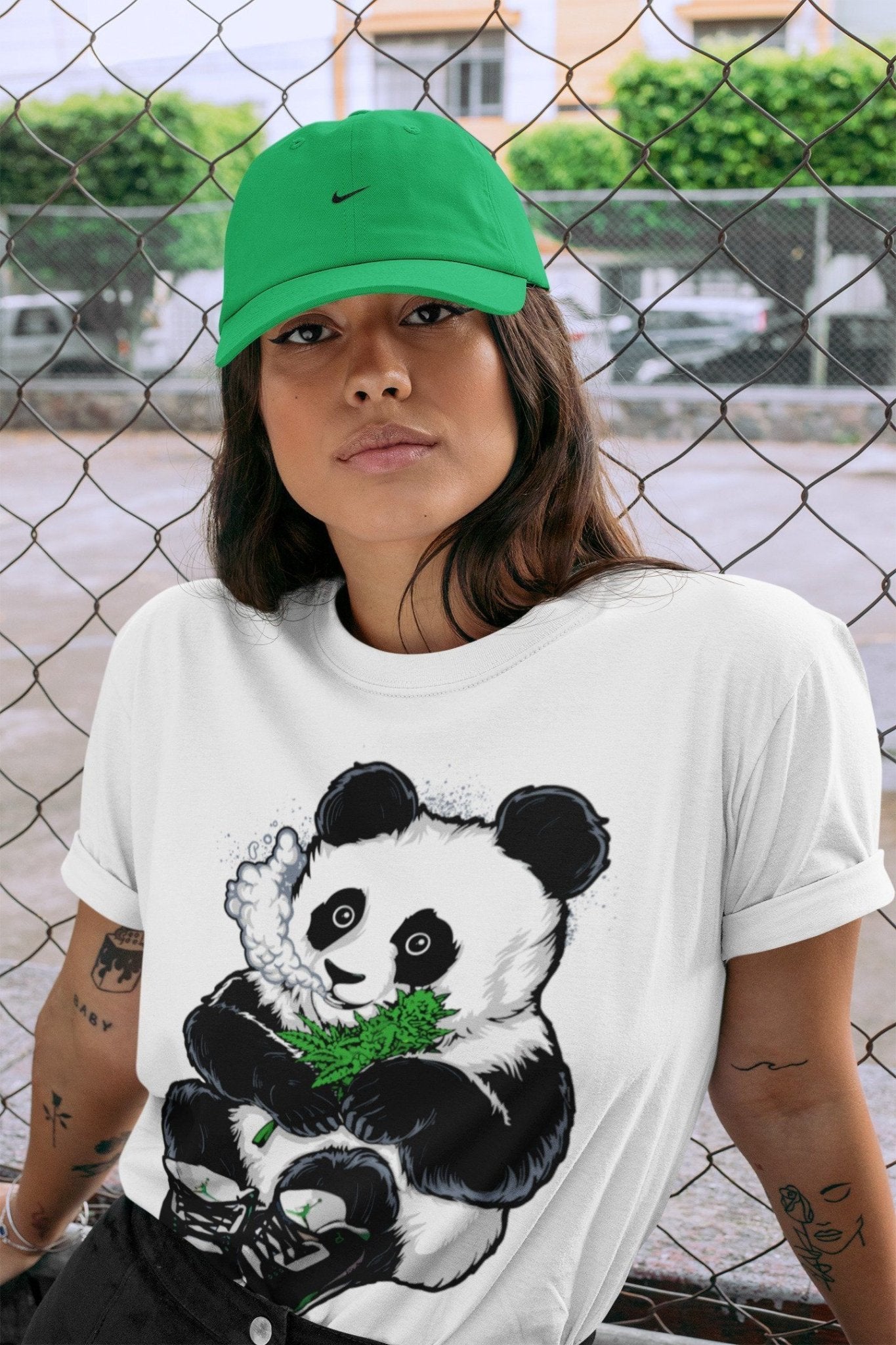 Jordan 3 Pine Green Sneaker Match Tees Smoking Panda Sneaker Tees Jordan 3 Pine Green Sneaker Release Tees Unisex Shirts