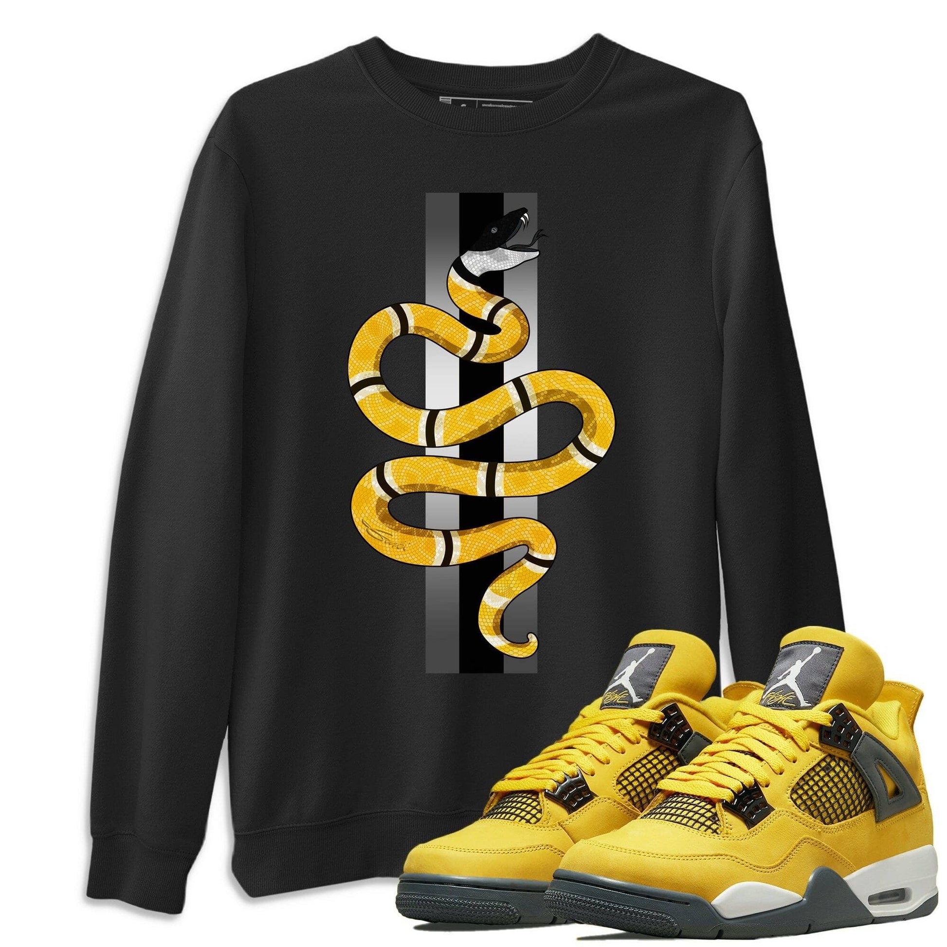Jordan 4 Lightning Sneaker Match Tees Snake Sneaker Tees Jordan 4 Lightning Sneaker Release Tees Unisex Shirts