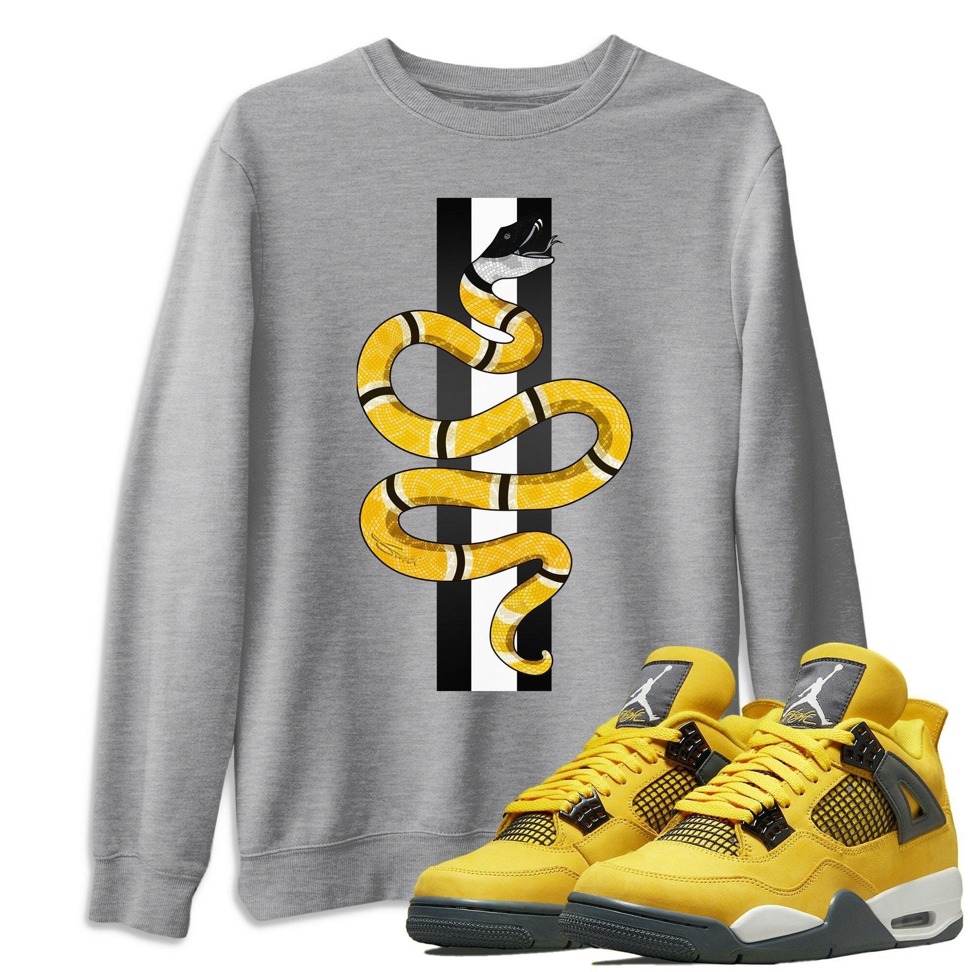 Jordan 4 Lightning Sneaker Match Tees Snake Sneaker Tees Jordan 4 Lightning Sneaker Release Tees Unisex Shirts