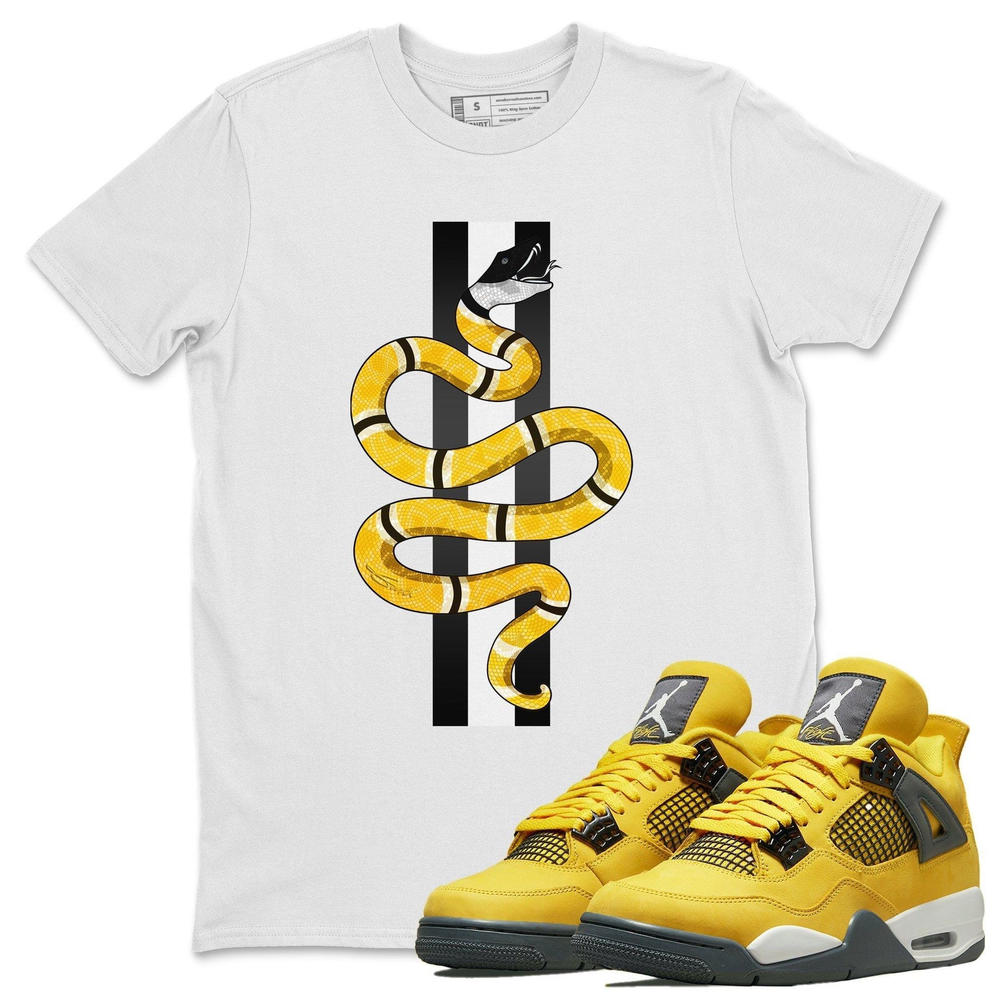 Jordan 4 Lightning Sneaker Match Tees Snake Sneaker Tees Jordan 4 Lightning Sneaker Release Tees Unisex Shirts