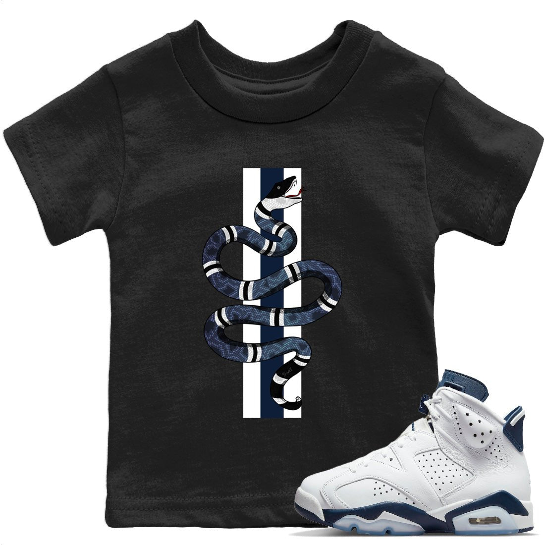 Jordan 6 Midnight Navy Sneaker Match Tees Snake Sneaker Tees Jordan 6 Midnight Navy Sneaker Release Tees Kids Shirts