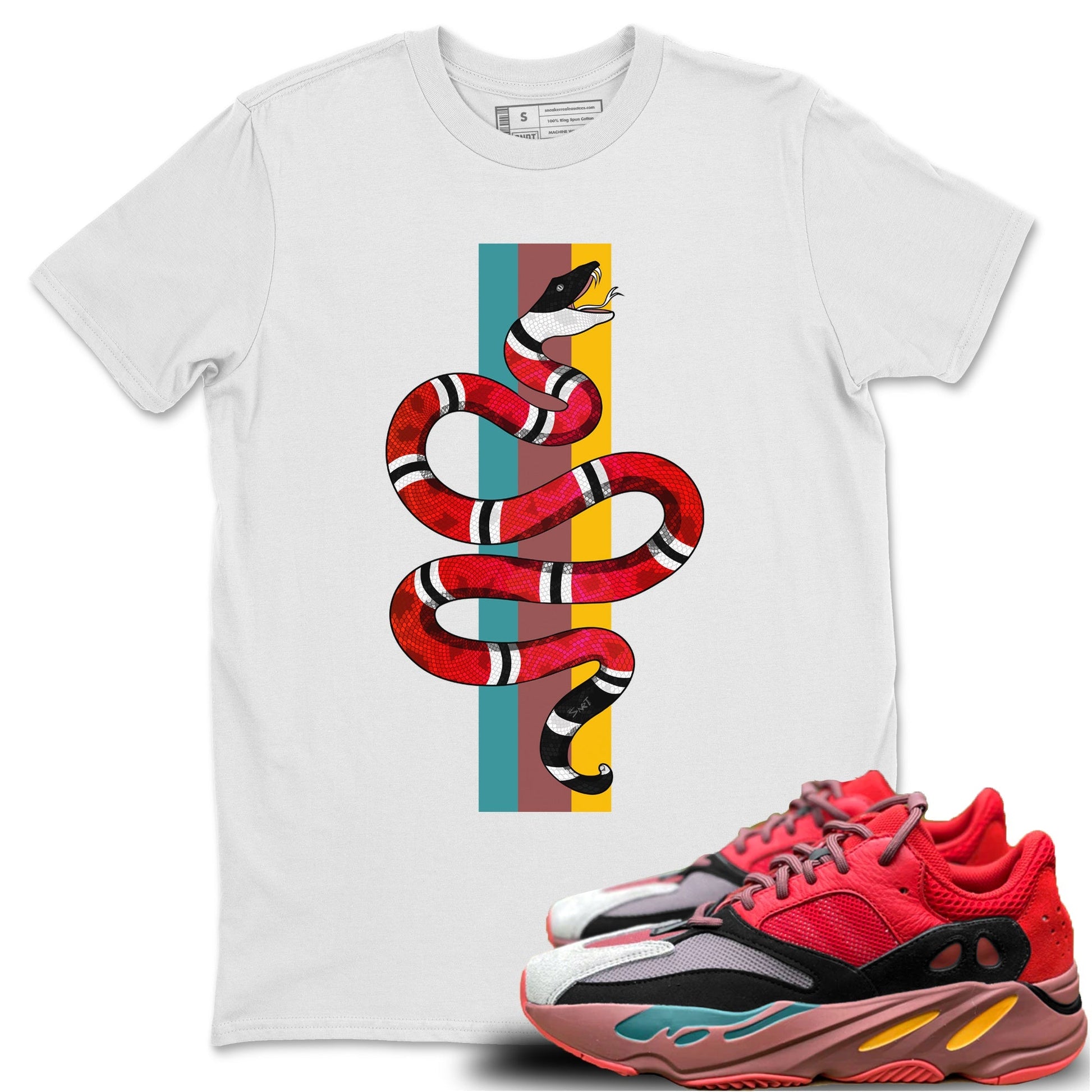 Yeezy 700 Hi-Res Red Sneaker Match Tees Snake Sneaker Tees Yeezy 700 Hi-Res Red Sneaker Release Tees Unisex Shirts