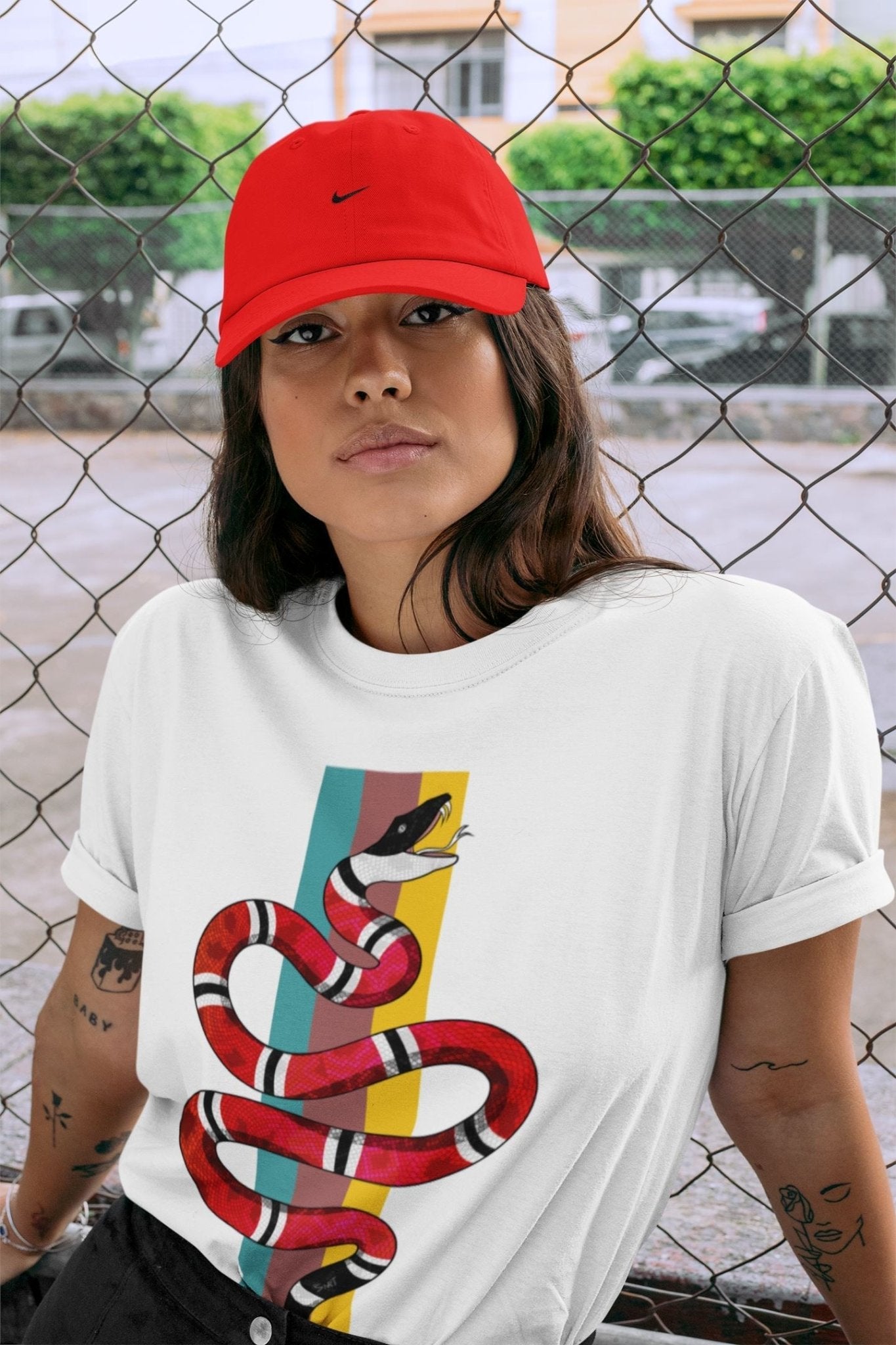 Yeezy 700 Hi-Res Red Sneaker Match Tees Snake Sneaker Tees Yeezy 700 Hi-Res Red Sneaker Release Tees Unisex Shirts