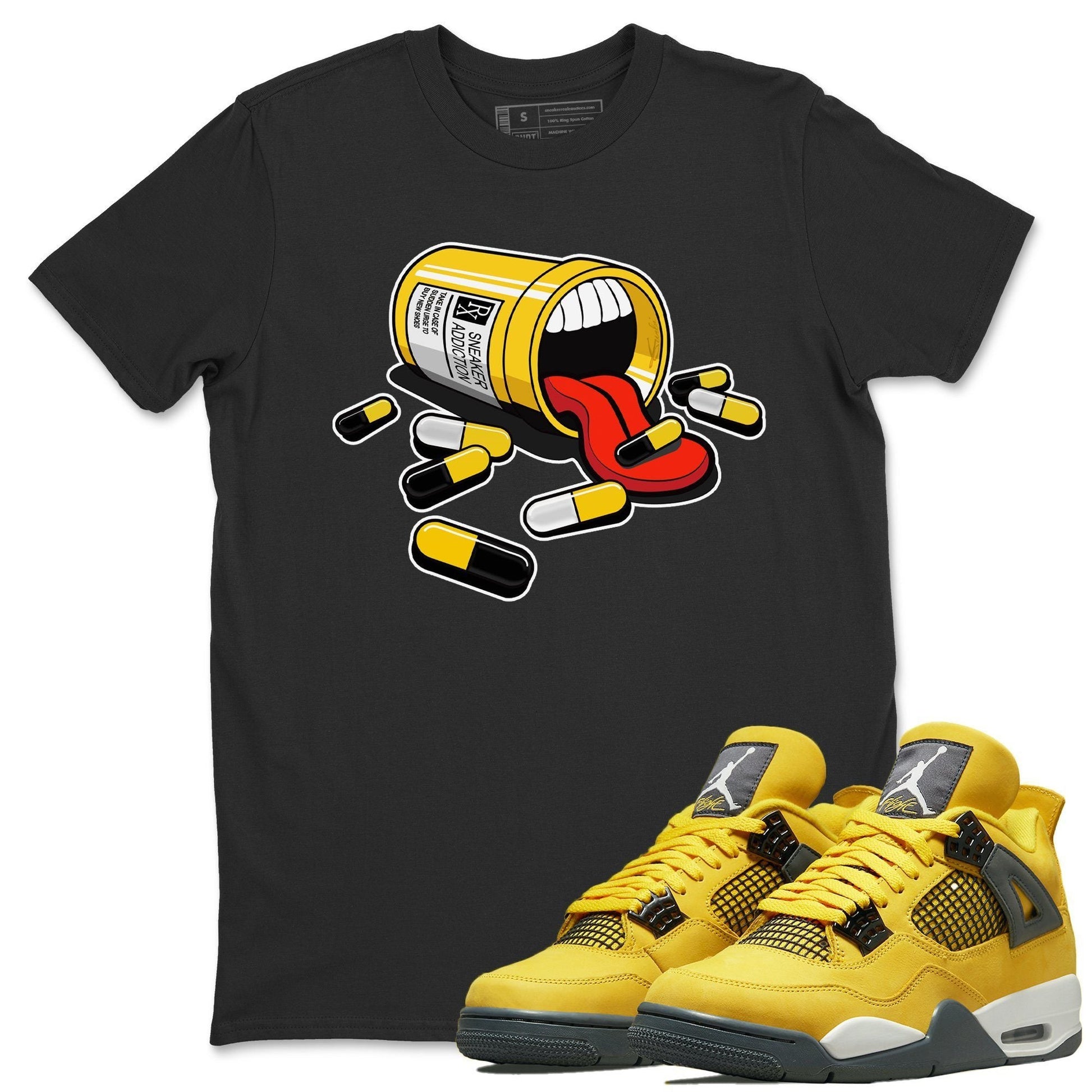 Jordan 4 Lightning Sneaker Match Tees Sneaker Addiction Sneaker Tees Jordan 4 Lightning Sneaker Release Tees Unisex Shirts