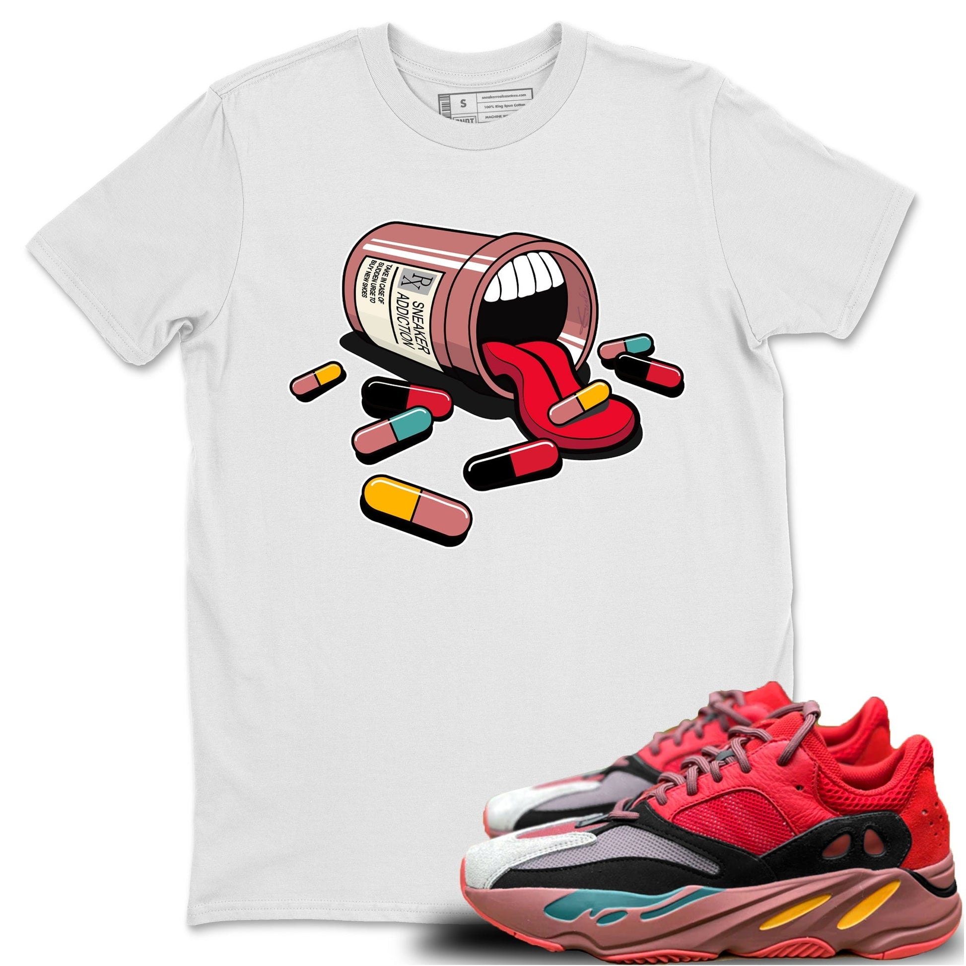 Yeezy 700 Hi-Res Red Sneaker Match Tees Sneaker Addiction Sneaker Tees Yeezy 700 Hi-Res Red Sneaker Release Tees Unisex Shirts