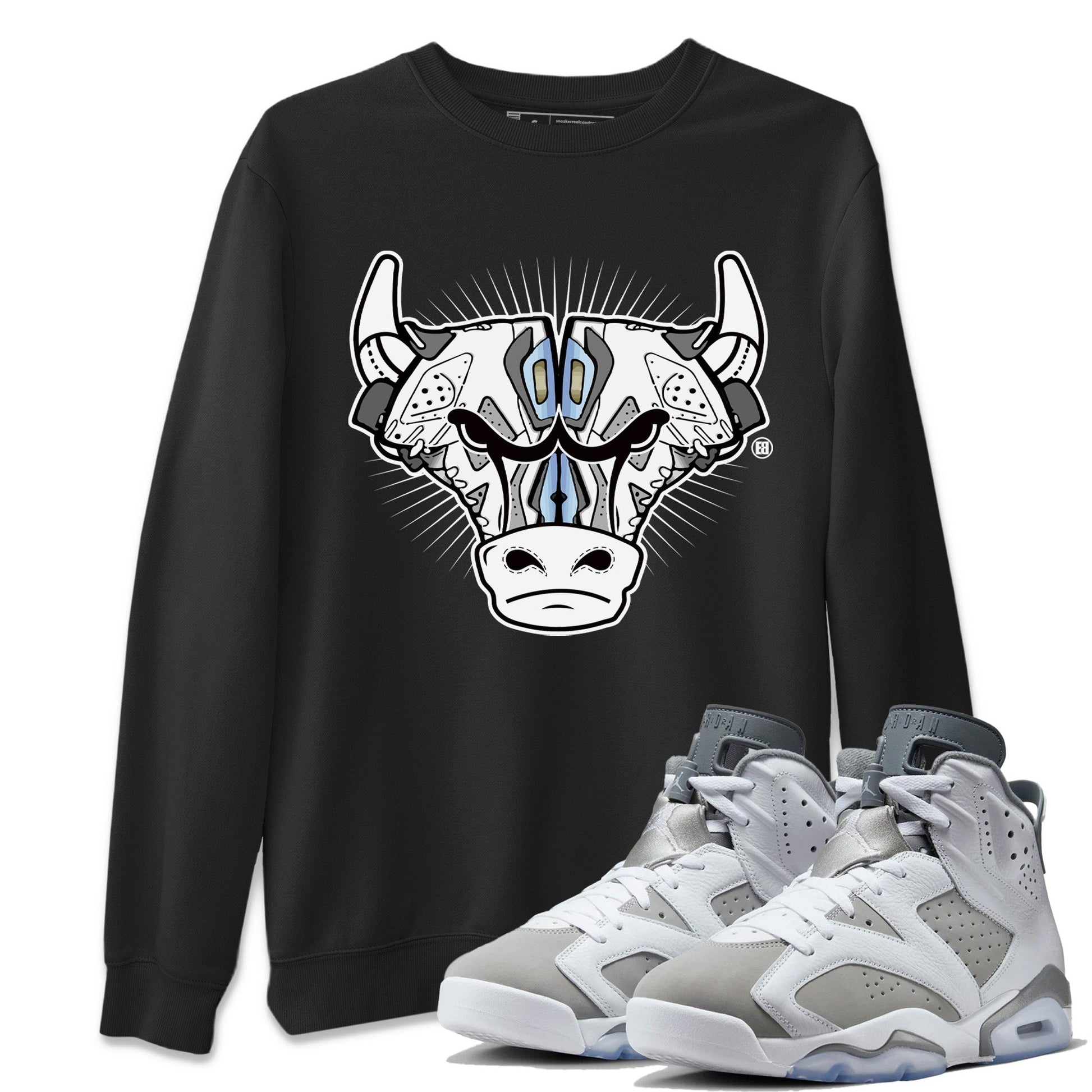Jordan 6 Cool Grey Sneaker Match Tees Sneaker Bull Head Sneaker Tees Jordan 6 Cool Grey Sneaker Release Tees Unisex Shirts