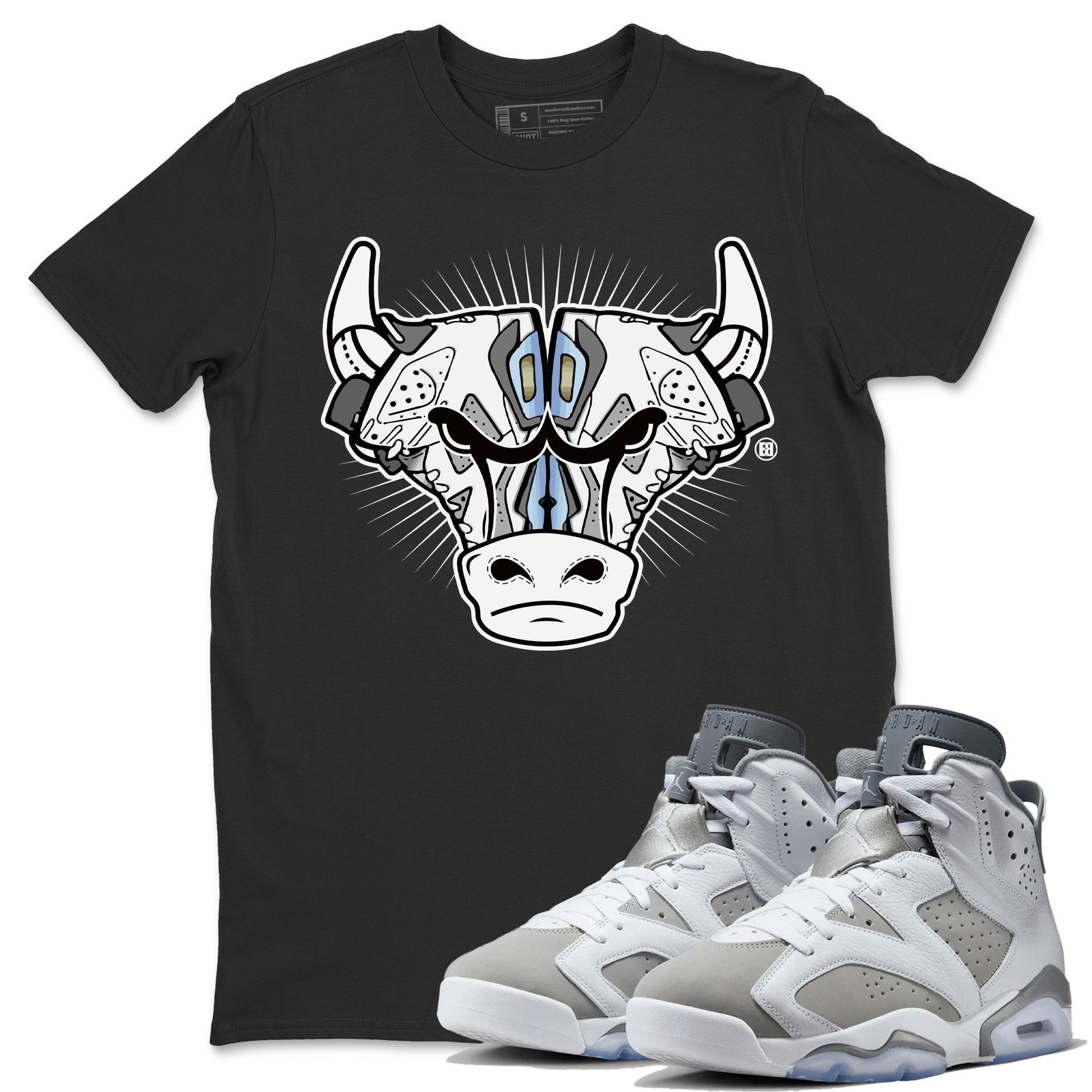 Jordan 6 Cool Grey Sneaker Match Tees Sneaker Bull Head Sneaker Tees Jordan 6 Cool Grey Sneaker Release Tees Unisex Shirts
