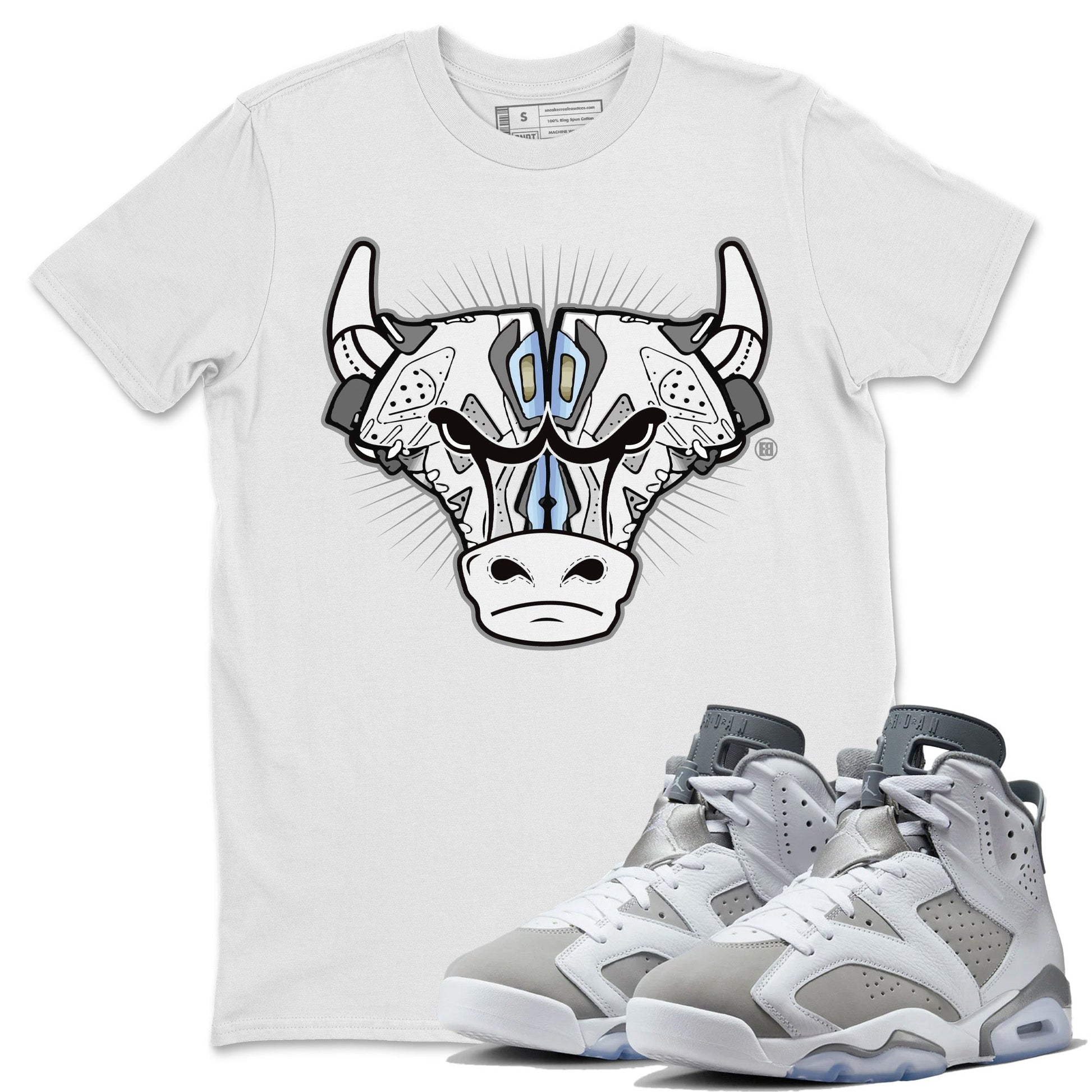 Jordan 6 Cool Grey Sneaker Match Tees Sneaker Bull Head Sneaker Tees Jordan 6 Cool Grey Sneaker Release Tees Unisex Shirts