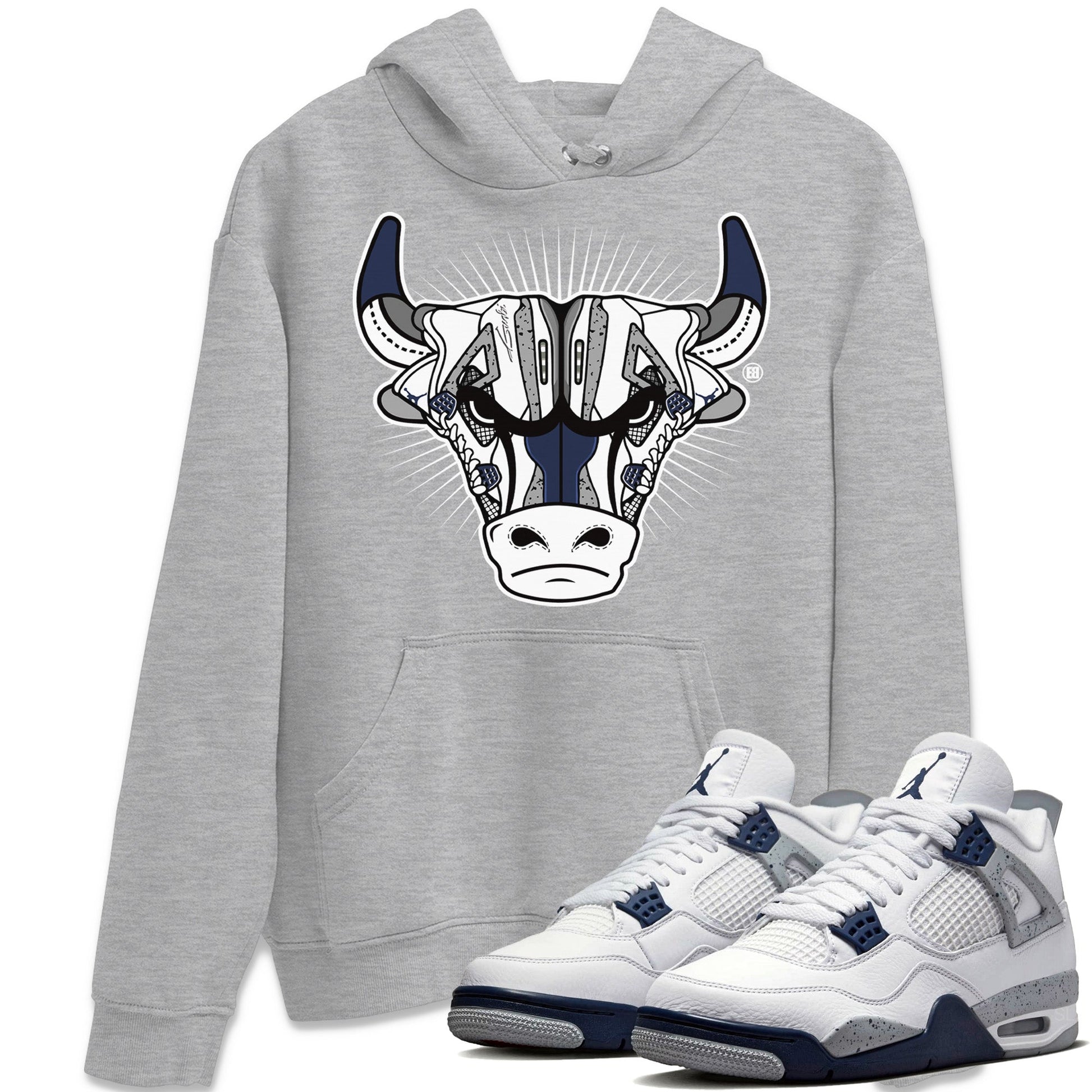 Jordan 4 Midnight Navy Sneaker Match Tees Sneaker Bull Head Sneaker Tees Jordan 4 Midnight Navy Sneaker Release Tees Unisex Shirts