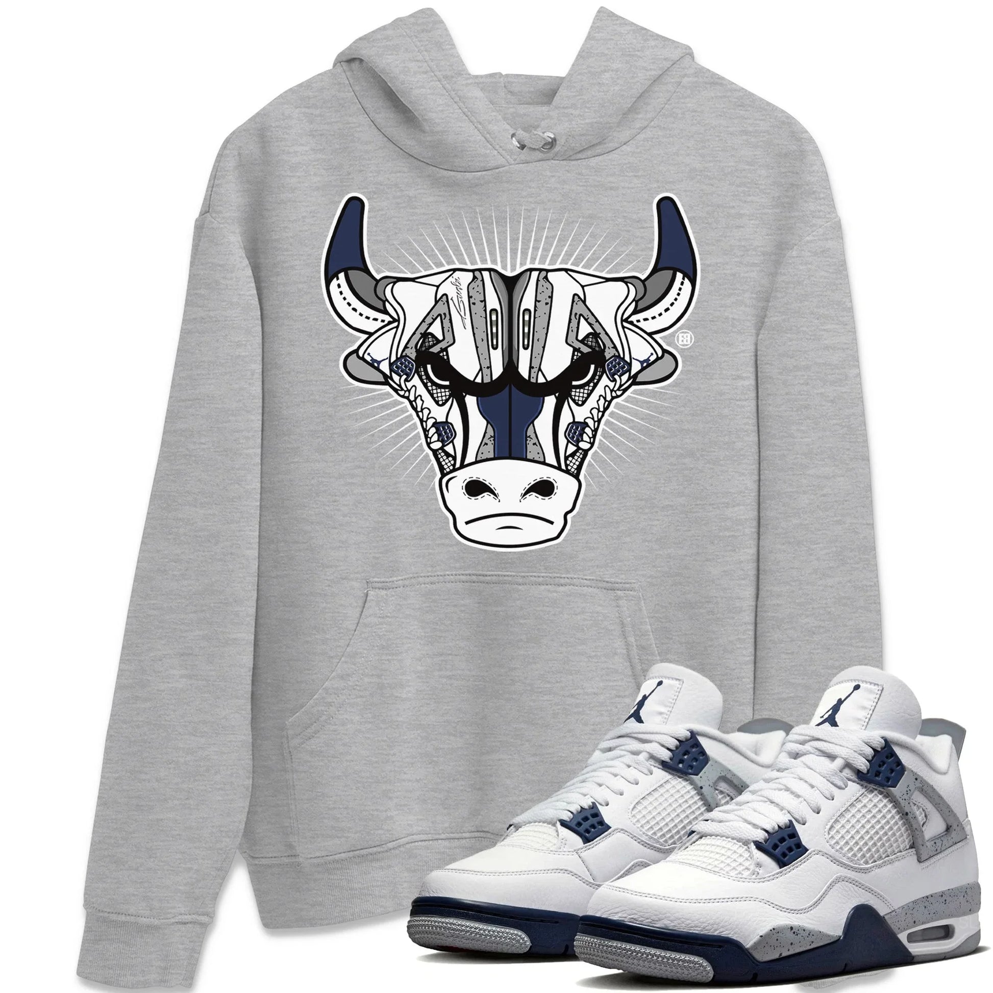 Jordan 4 Midnight Navy Sneaker Match Tees Sneaker Bull Head Sneaker Tees Jordan 4 Midnight Navy Sneaker Release Tees Unisex Shirts