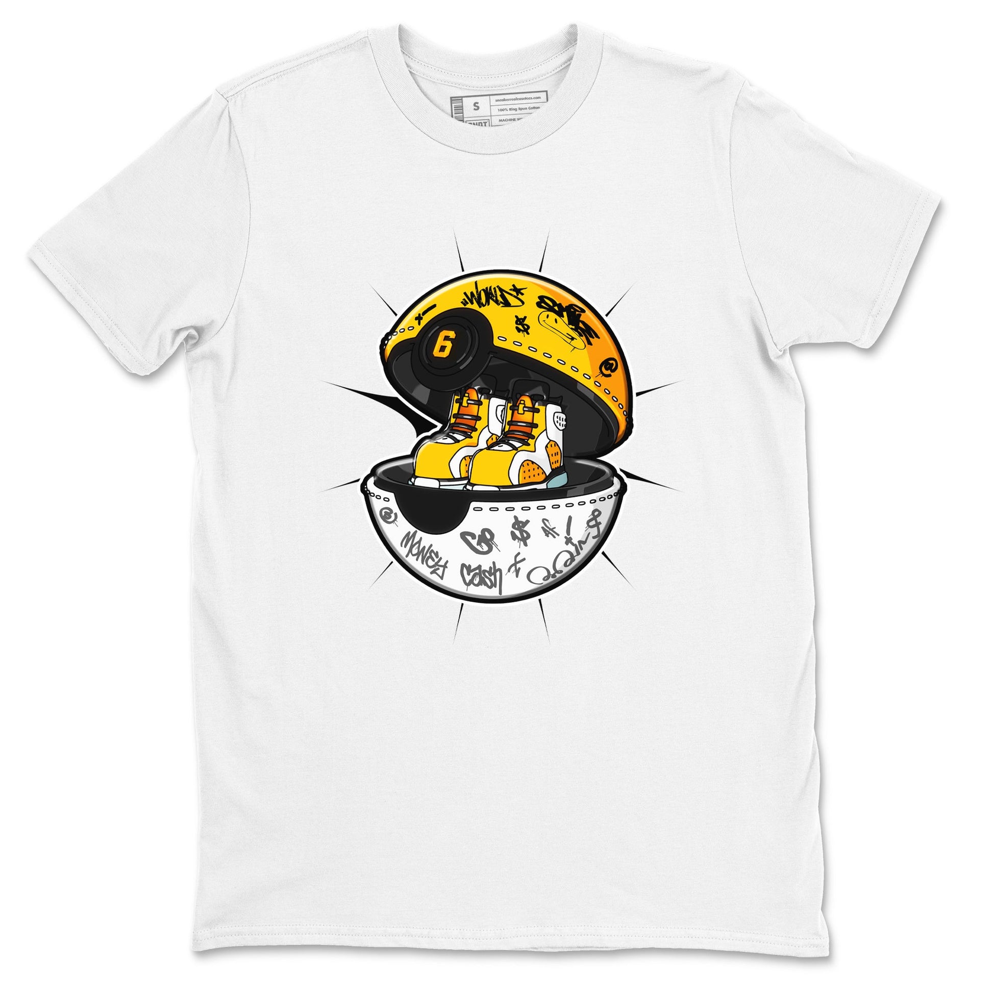 Air Jordan 6 Yellow Ochre shirt to match jordans Sneaker Capsule sneaker tees AJ6 Yellow Ochre SNRT Sneaker Release Tees Unisex White 2 T-Shirt