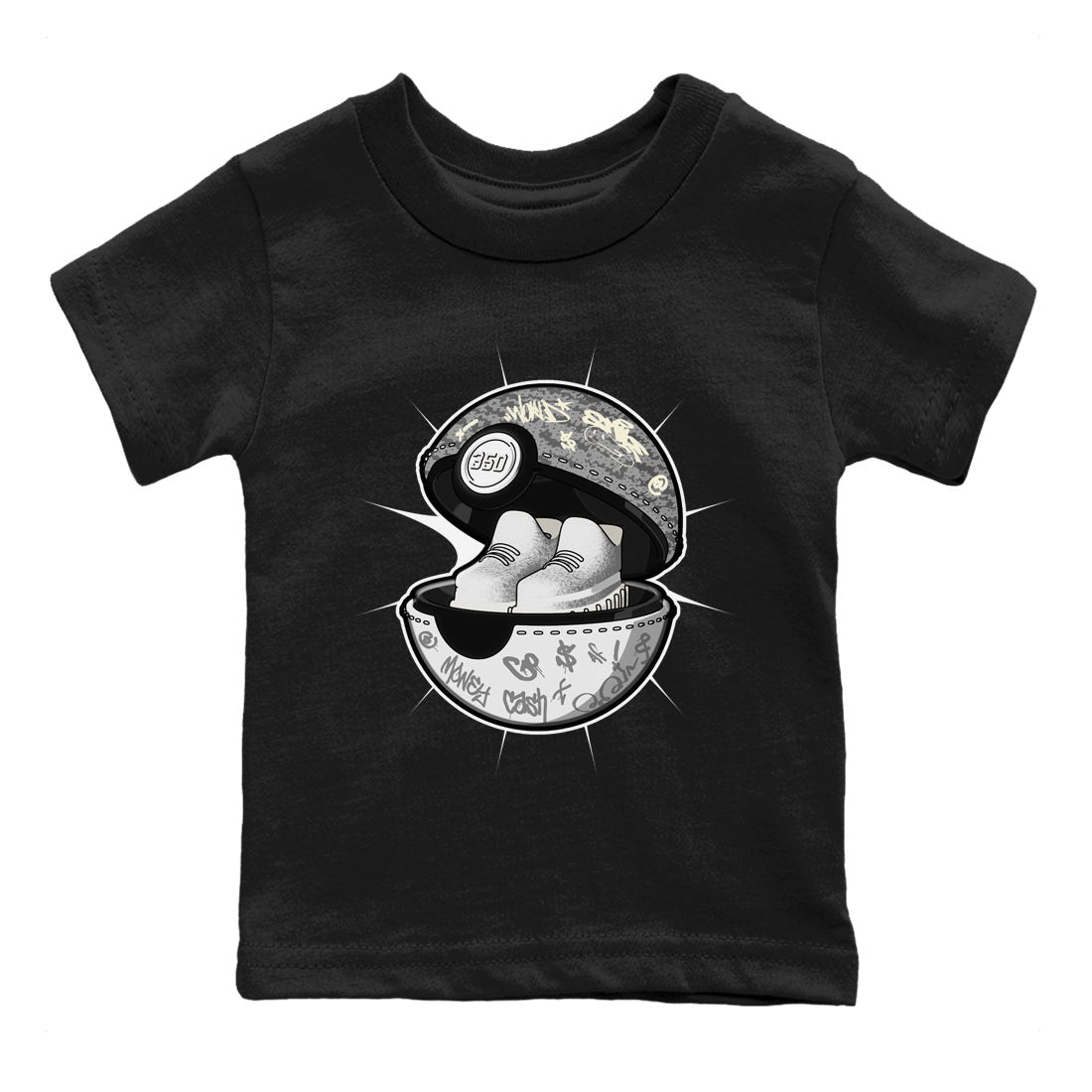 Yeezy 350 Static shirt to match jordans Sneaker Capsule sneaker tees Adidas Yeezy 350 Static SNRT Sneaker Release Tees Baby Toddler Black 2 T-Shirt