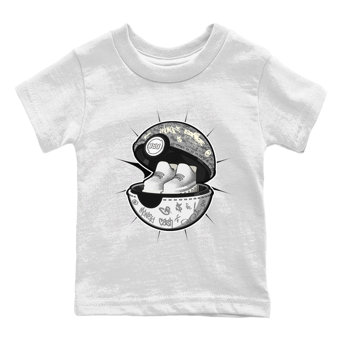 Yeezy 350 Static shirt to match jordans Sneaker Capsule sneaker tees Adidas Yeezy 350 Static SNRT Sneaker Release Tees Baby Toddler White 2 T-Shirt