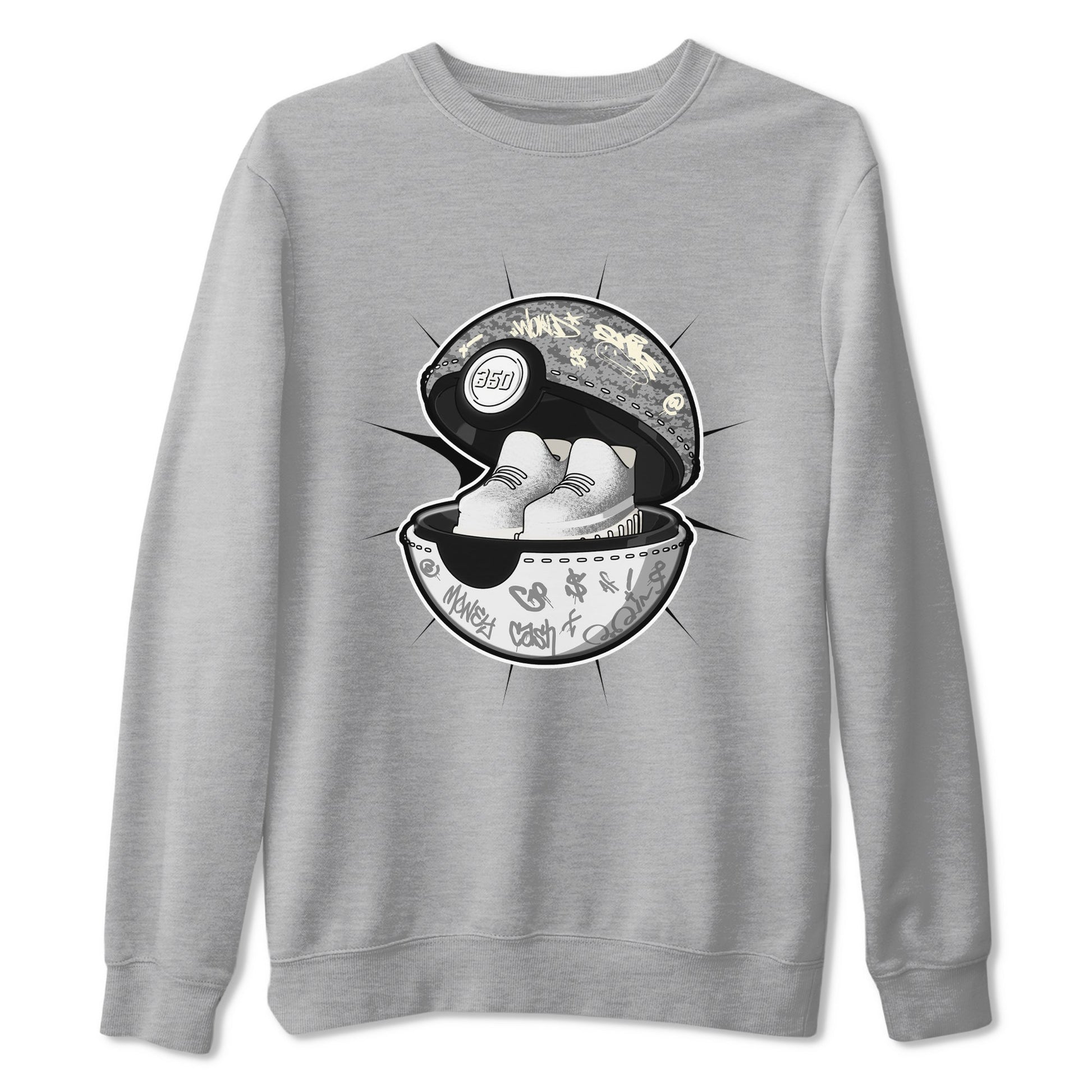 Yeezy 350 Static shirt to match jordans Sneaker Capsule sneaker tees Adidas Yeezy 350 Static SNRT Sneaker Release Tees Unisex Heather Grey 2 T-Shirt