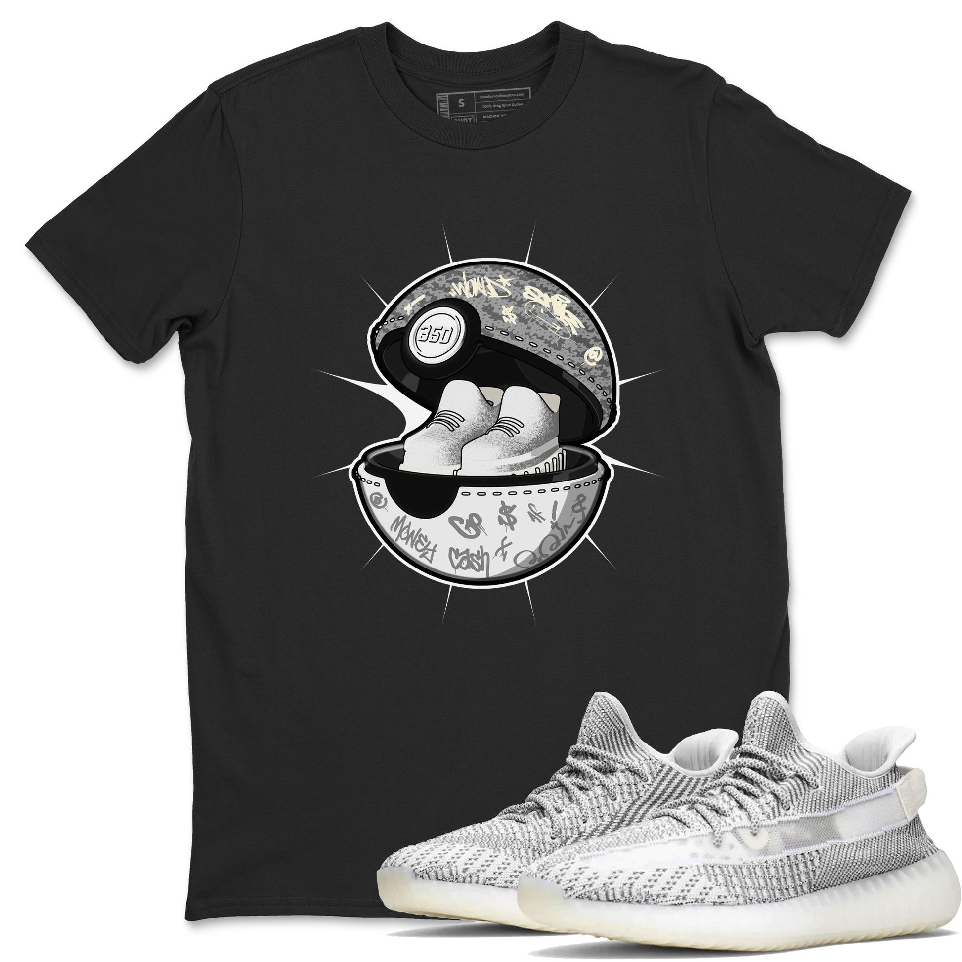 Yeezy 350 Static shirt to match jordans Sneaker Capsule sneaker tees Adidas Yeezy 350 Static SNRT Sneaker Release Tees Unisex Black 1 T-Shirt
