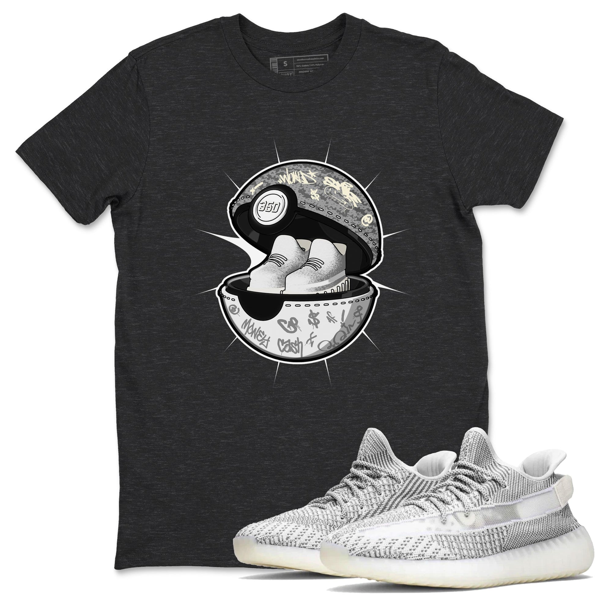 Yeezy 350 Static shirt to match jordans Sneaker Capsule sneaker tees Adidas Yeezy 350 Static SNRT Sneaker Release Tees Unisex Charcoal Heather 1 T-Shirt