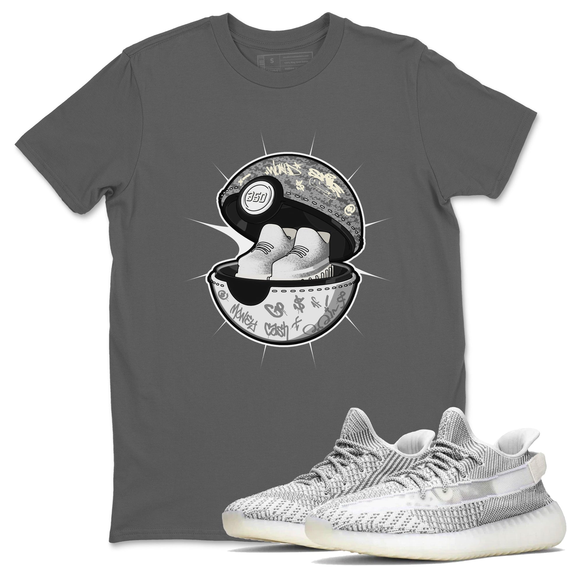 Yeezy 350 Static shirt to match jordans Sneaker Capsule sneaker tees Adidas Yeezy 350 Static SNRT Sneaker Release Tees Unisex Cool Grey 1 T-Shirt