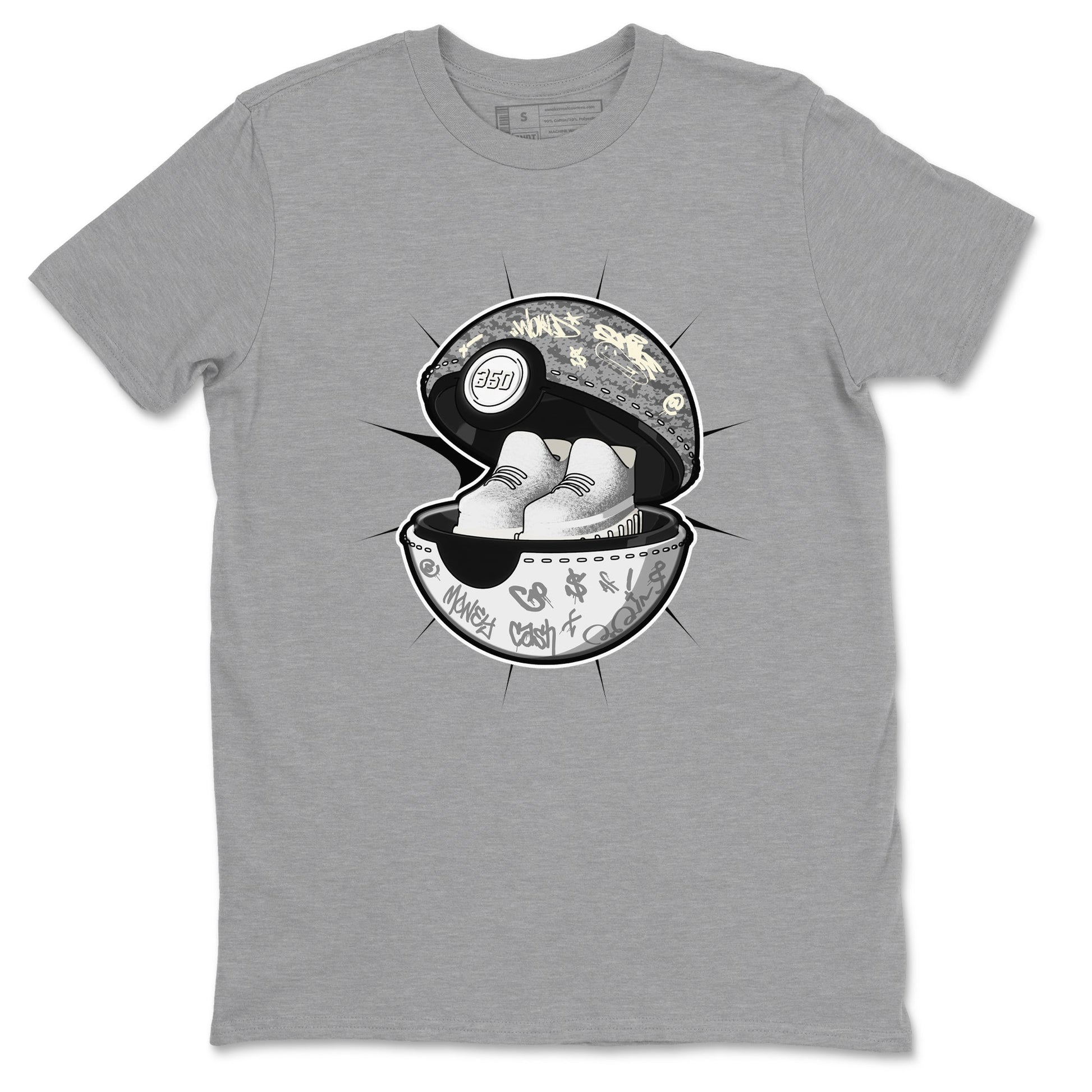 Yeezy 350 Static shirt to match jordans Sneaker Capsule sneaker tees Adidas Yeezy 350 Static SNRT Sneaker Release Tees Unisex Heather Grey 2 T-Shirt