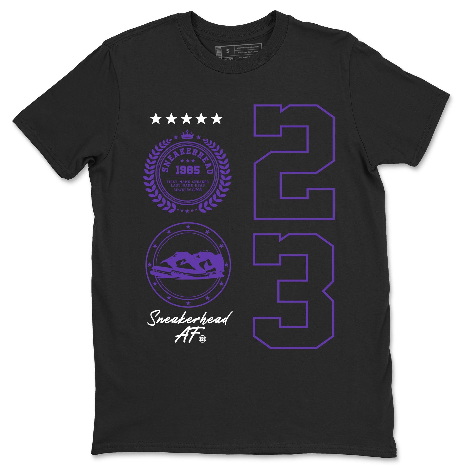 Sneaker Emblem sneaker match tees to Court Purple Dunks street fashion brand for shirts to match Jordans SNRT Sneaker Tees Dunk Low Court Purple unisex t-shirt Black 2 unisex shirt
