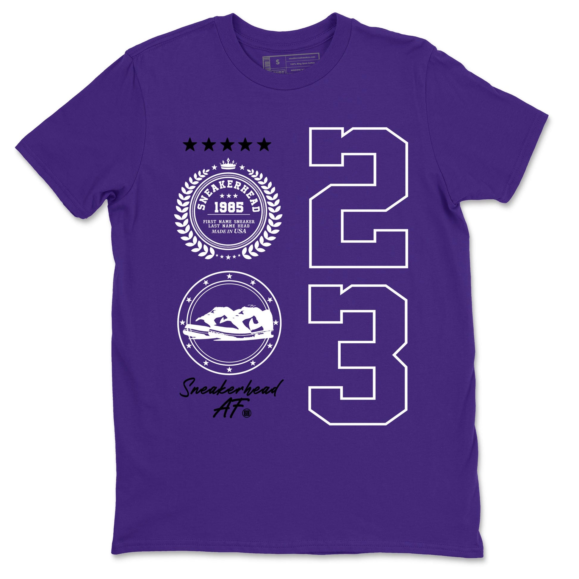 Sneaker Emblem sneaker match tees to Court Purple Dunks street fashion brand for shirts to match Jordans SNRT Sneaker Tees Dunk Low Court Purple unisex t-shirt Purple 2 unisex shirt