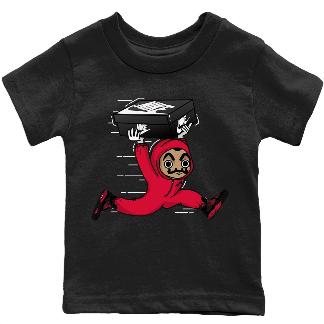 Jordan 4 Red Thunder Sneaker Match Tees Sneaker Heist Sneaker Tees Jordan 4 Red Thunder Sneaker Release Tees Kids Shirts