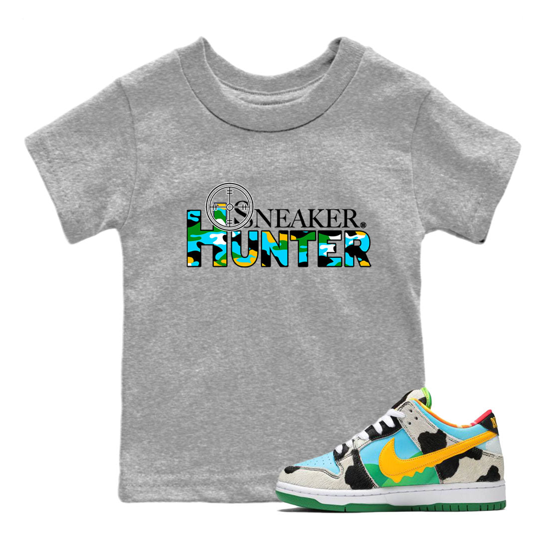 Dunk Chunky Dunky shirt to match jordans Sneaker Hunter sneaker tees Dunk Low Ben & Jerry's Chunky Dunky SNRT Sneaker Release Tees Baby Toddler Heather Grey 1 T-Shirt
