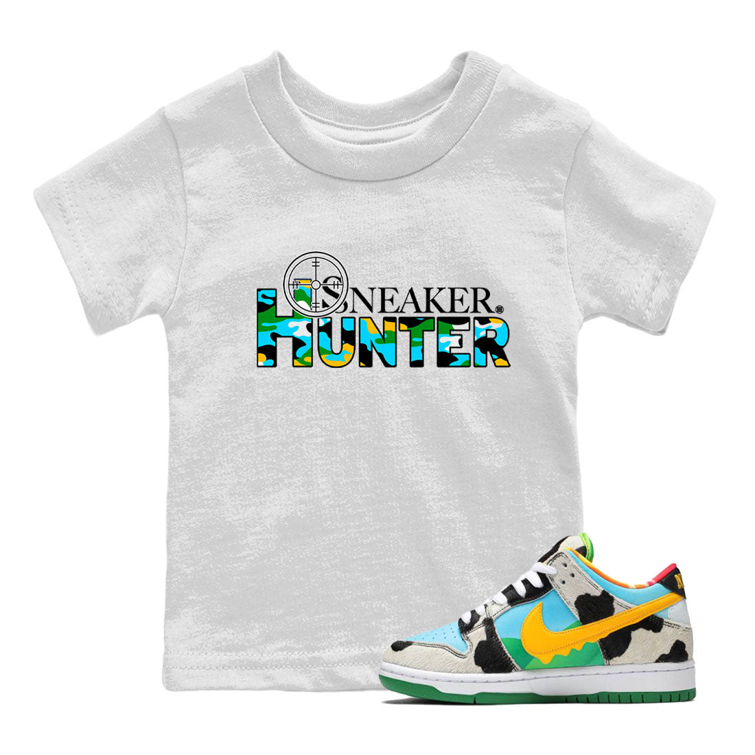 Dunk Chunky Dunky shirt to match jordans Sneaker Hunter sneaker tees Dunk Low Ben & Jerry's Chunky Dunky SNRT Sneaker Release Tees Baby Toddler White 1 T-Shirt