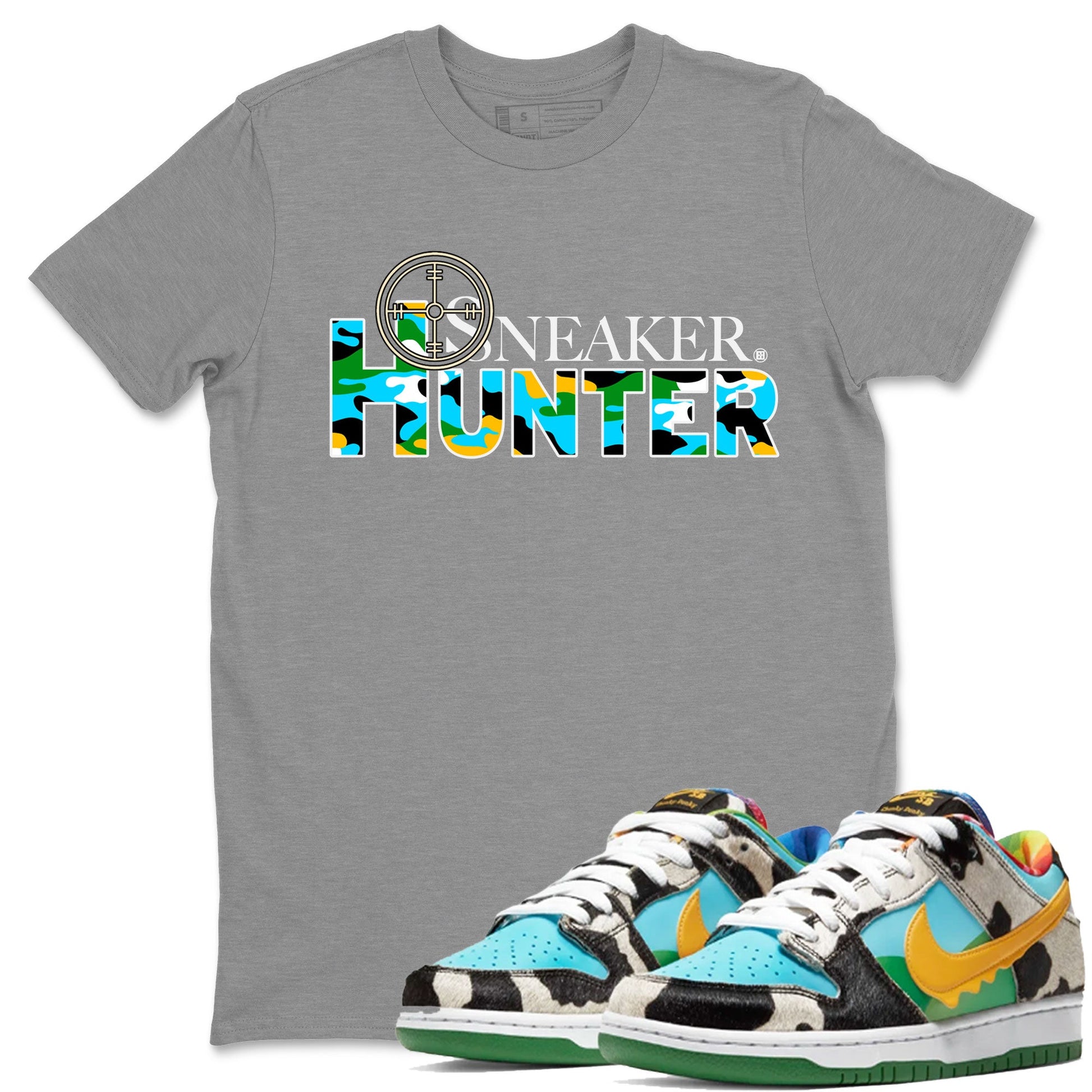 Dunk Chunky Dunky shirt to match jordans Sneaker Hunter sneaker tees Dunk Low Ben & Jerry's Chunky Dunky SNRT Sneaker Release Tees Unisex Heather Grey 1 T-Shirt