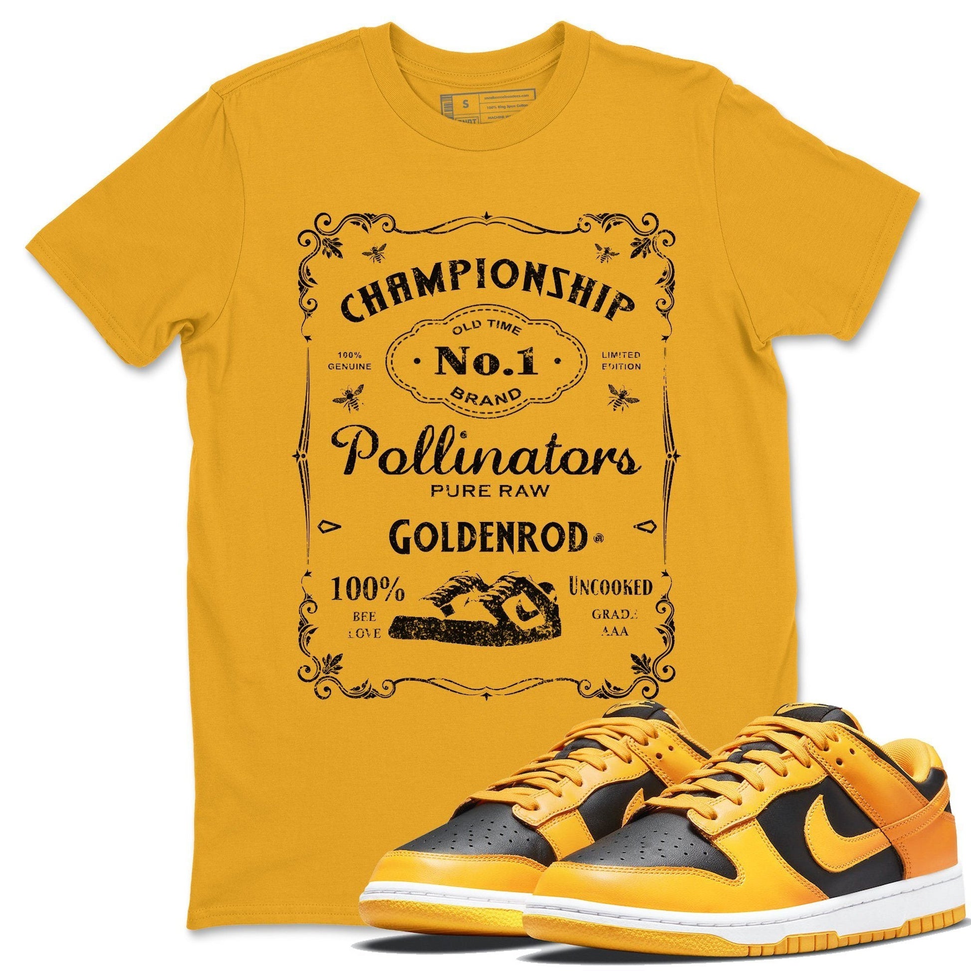 Dunk Championship Goldenrod Sneaker Match Tees Sneaker Label Sneaker Tees Dunk Championship Goldenrod Sneaker Release Tees Unisex Shirts