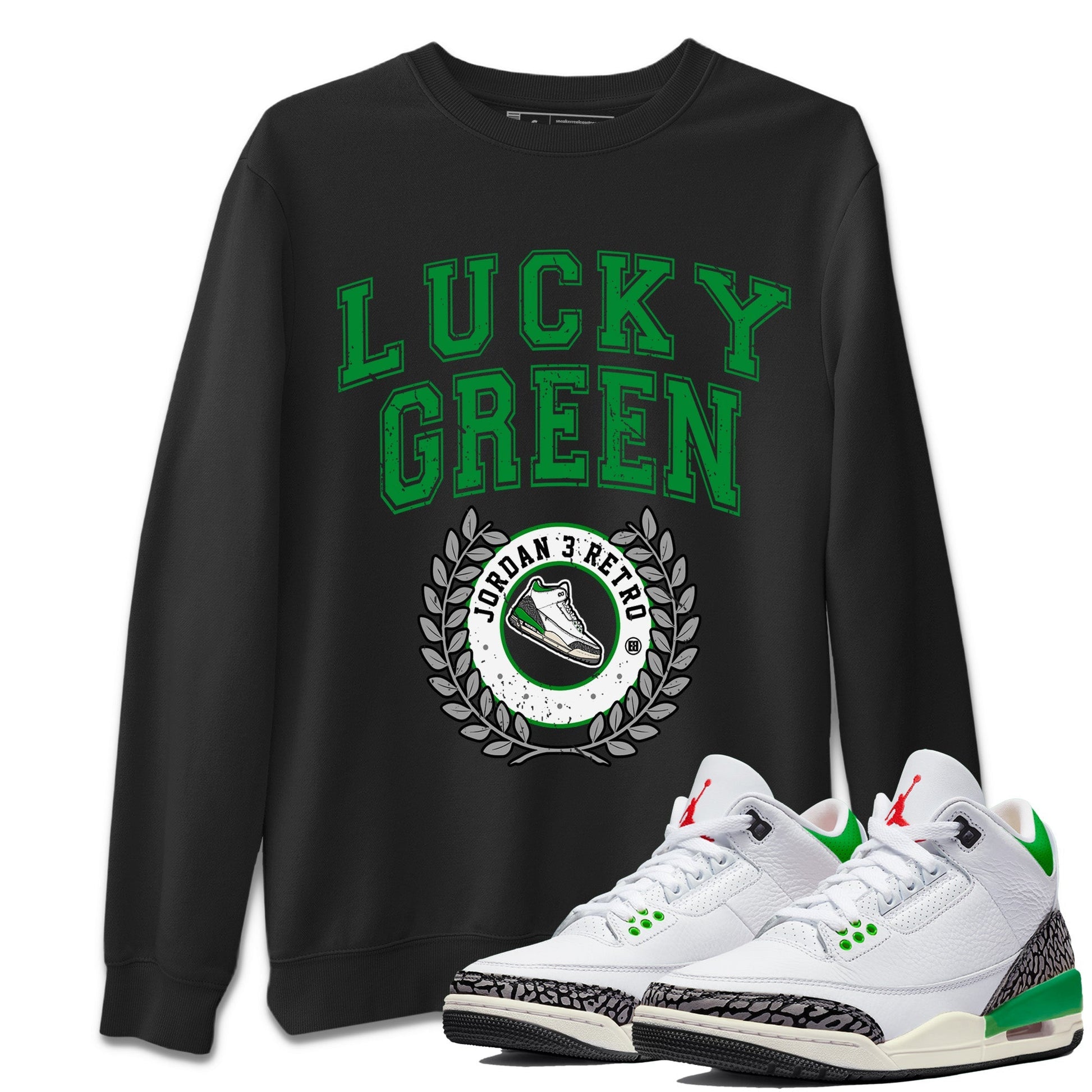 Jordan 3 Lucky Green Sneaker Match Tees Sneaker Letter Sneaker Tees Jordan 3 Lucky Green Sneaker Release Tees Unisex Shirts