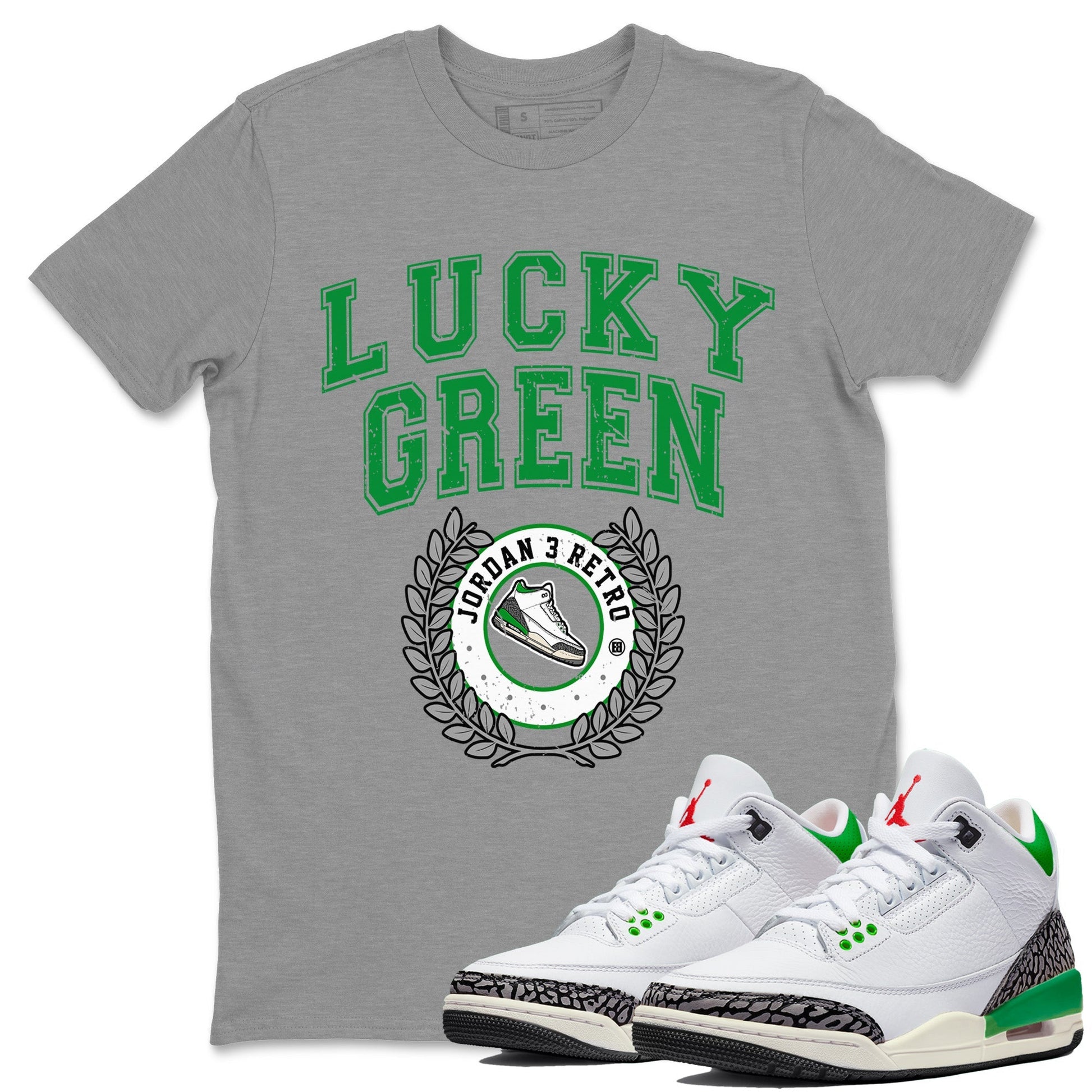 Jordan 3 Lucky Green Sneaker Match Tees Sneaker Letter Sneaker Tees Jordan 3 Lucky Green Sneaker Release Tees Unisex Shirts