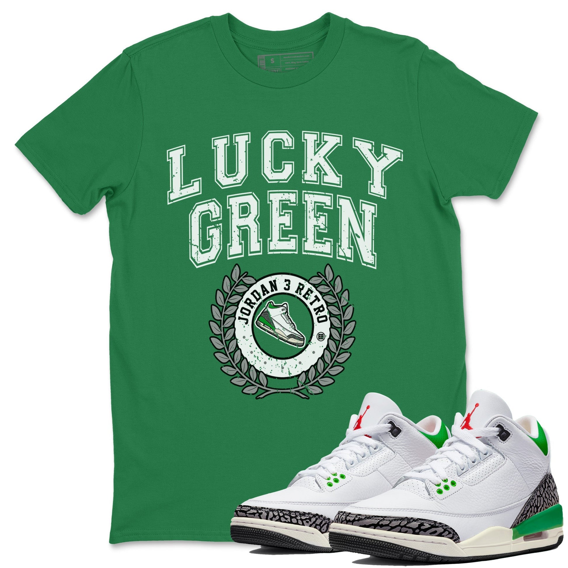 Jordan 3 Lucky Green Sneaker Match Tees Sneaker Letter Sneaker Tees Jordan 3 Lucky Green Sneaker Release Tees Unisex Shirts