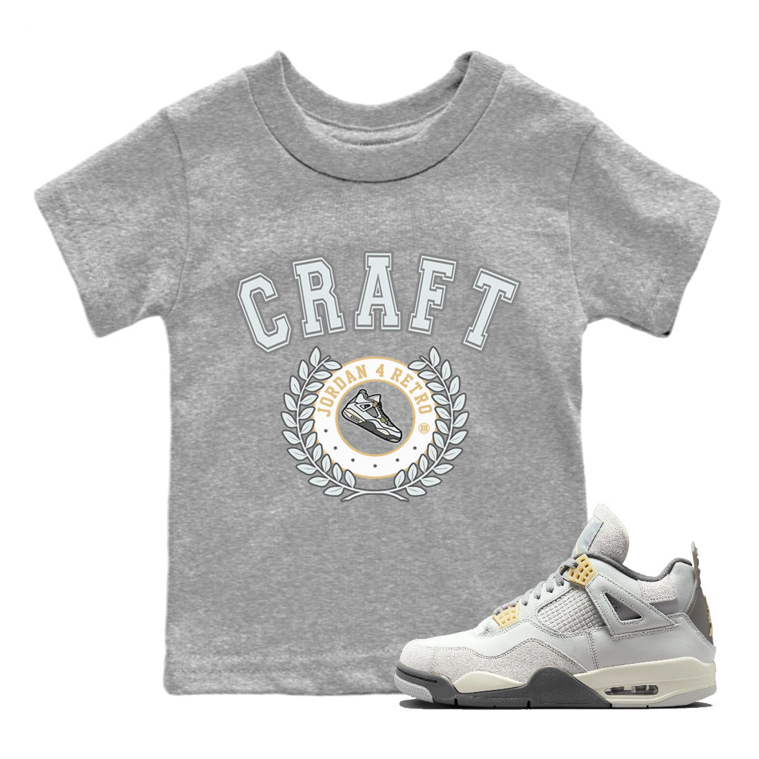 Jordan 4 Craft Sneaker Match Tees Sneaker Letter Sneaker Tees Jordan 4 Craft Sneaker Release Tees Kids Shirts