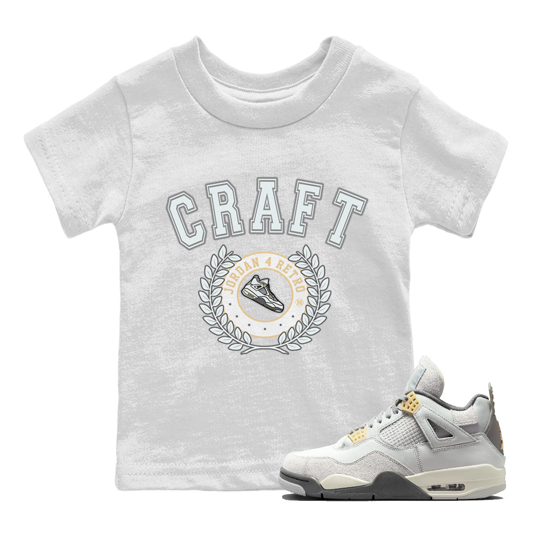 Jordan 4 Craft Sneaker Match Tees Sneaker Letter Sneaker Tees Jordan 4 Craft Sneaker Release Tees Kids Shirts