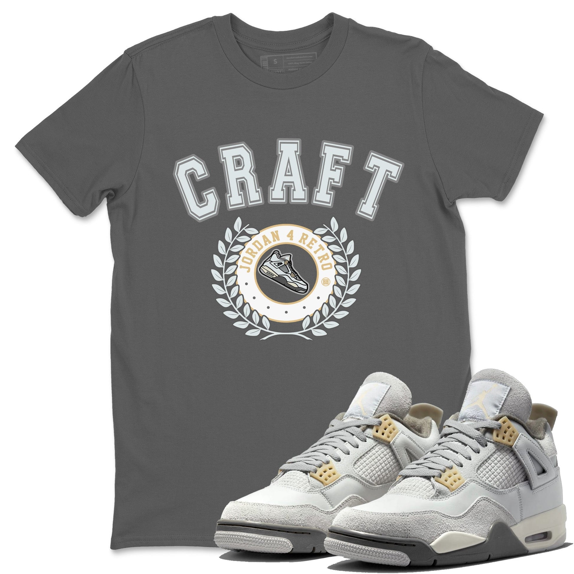 Jordan 4 Craft Sneaker Match Tees Sneaker Letter Sneaker Tees Jordan 4 Craft Sneaker Release Tees Unisex Shirts