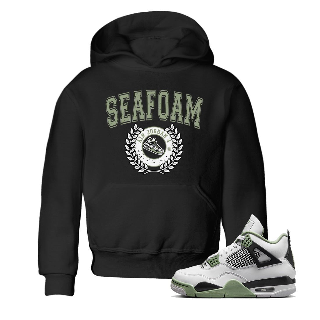 Jordan 4 Seafoam Sneaker Match Tees Sneaker Letter Sneaker Tees Jordan 4 Seafoam Sneaker Release Tees Kids Shirts