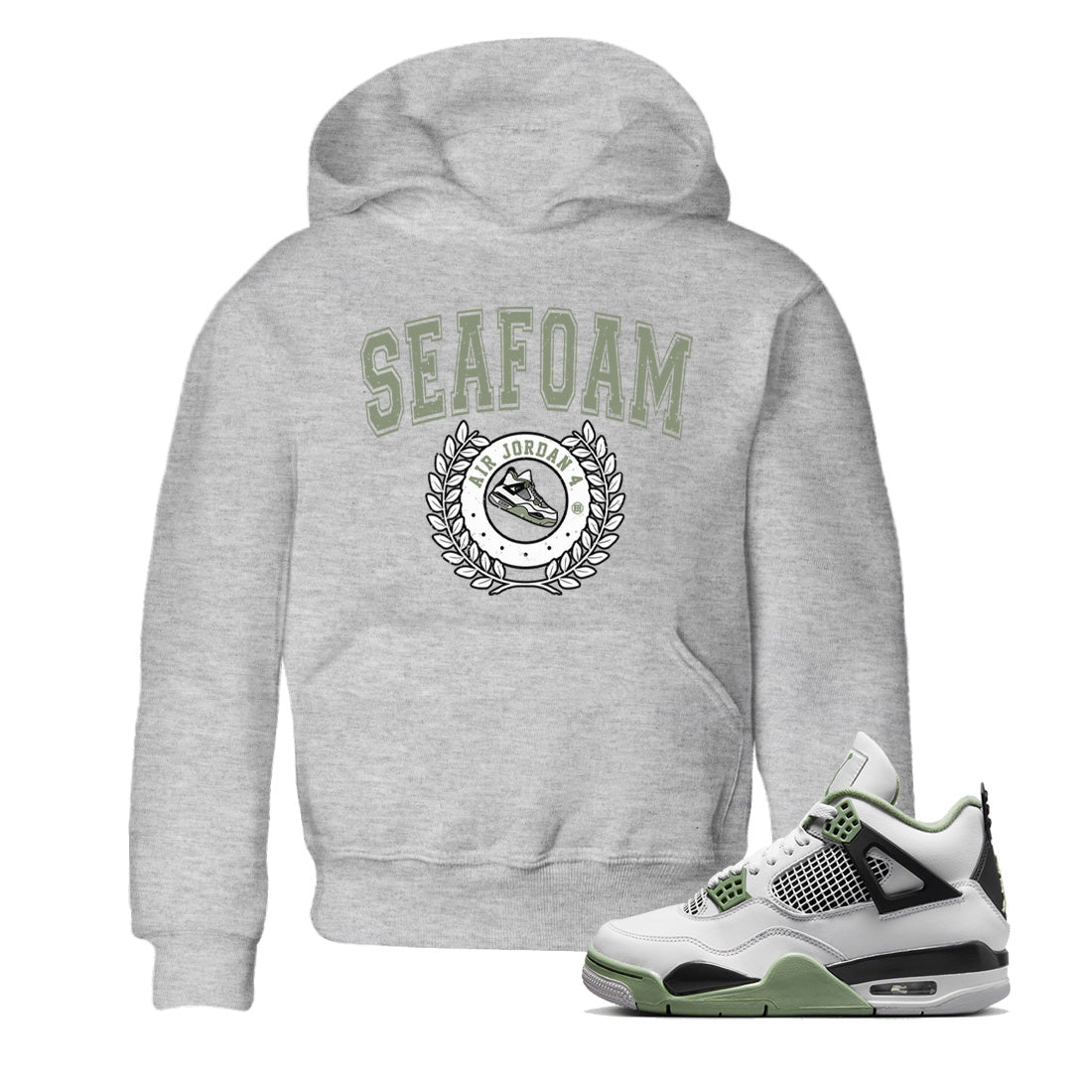 Jordan 4 Seafoam Sneaker Match Tees Sneaker Letter Sneaker Tees Jordan 4 Seafoam Sneaker Release Tees Kids Shirts