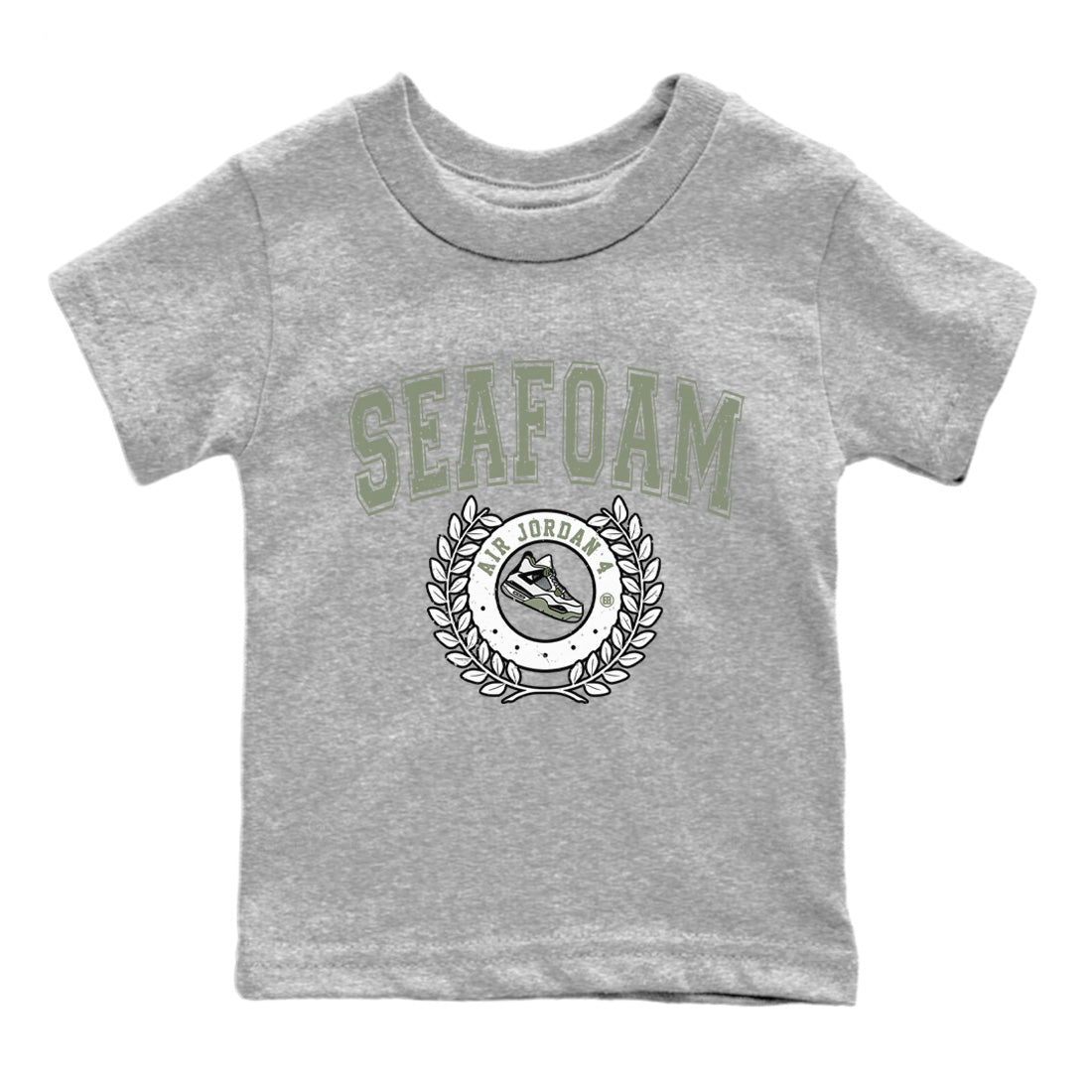 Jordan 4 Seafoam Sneaker Match Tees Sneaker Letter Sneaker Tees Jordan 4 Seafoam Sneaker Release Tees Kids Shirts