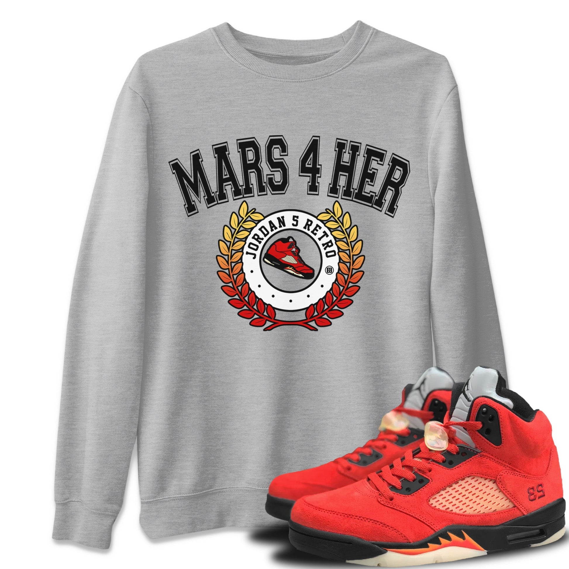 Jordan 5 Mars For Her Sneaker Match Tees Sneaker Letter Sneaker Tees Jordan 5 Mars For Her Sneaker Release Tees Unisex Shirts