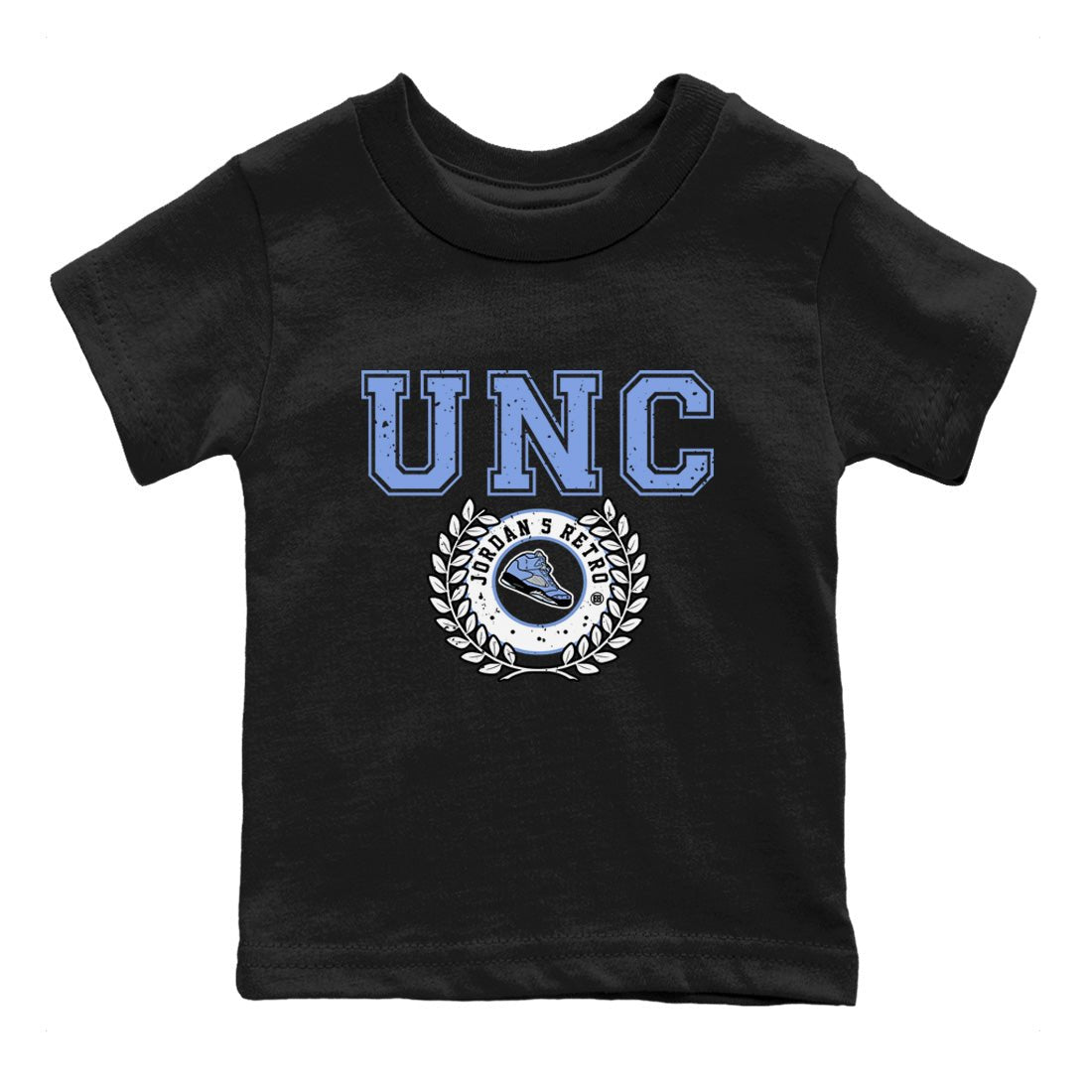 Jordan 5 UNC Sneaker Match Tees Sneaker Letter Sneaker Tees Jordan 5 UNC Sneaker Release Tees Kids Shirts