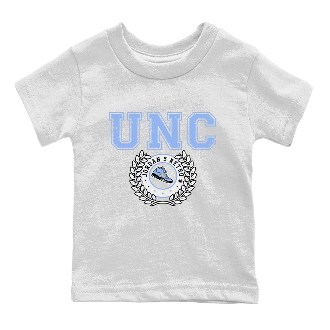 Jordan 5 UNC Sneaker Match Tees Sneaker Letter Sneaker Tees Jordan 5 UNC Sneaker Release Tees Kids Shirts