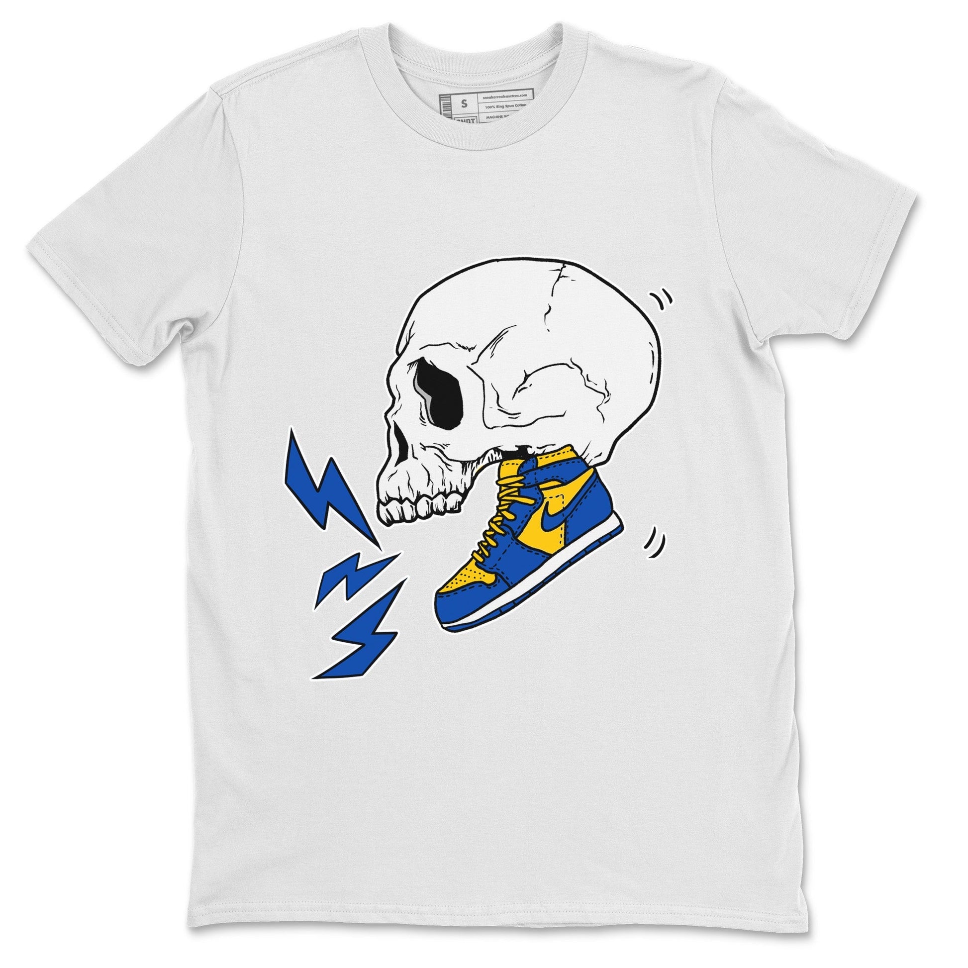 Jordan 1 Game Royal Varsity Maize Sneaker Match Tees Sneaker Skull Sneaker Tees Jordan 1 Game Royal Varsity Maize Sneaker Release Tees Unisex Shirts