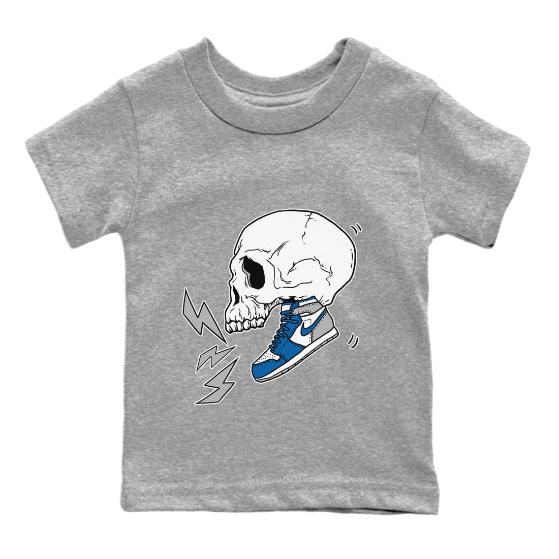 Jordan 1 True Blue Sneaker Match Tees Sneaker Skull Sneaker Tees Jordan 1 True Blue Sneaker Release Tees Kids Shirts
