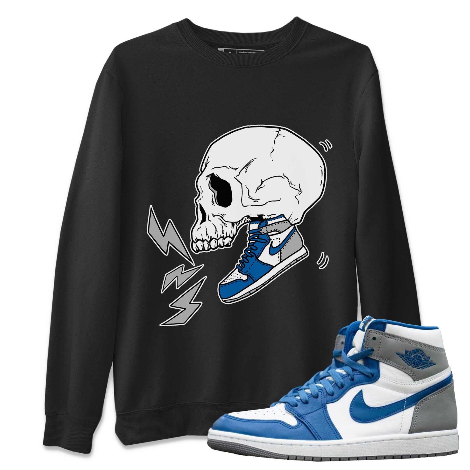 Jordan 1 True Blue Sneaker Match Tees Sneaker Skull Sneaker Tees Jordan 1 True Blue Sneaker Release Tees Unisex Shirts
