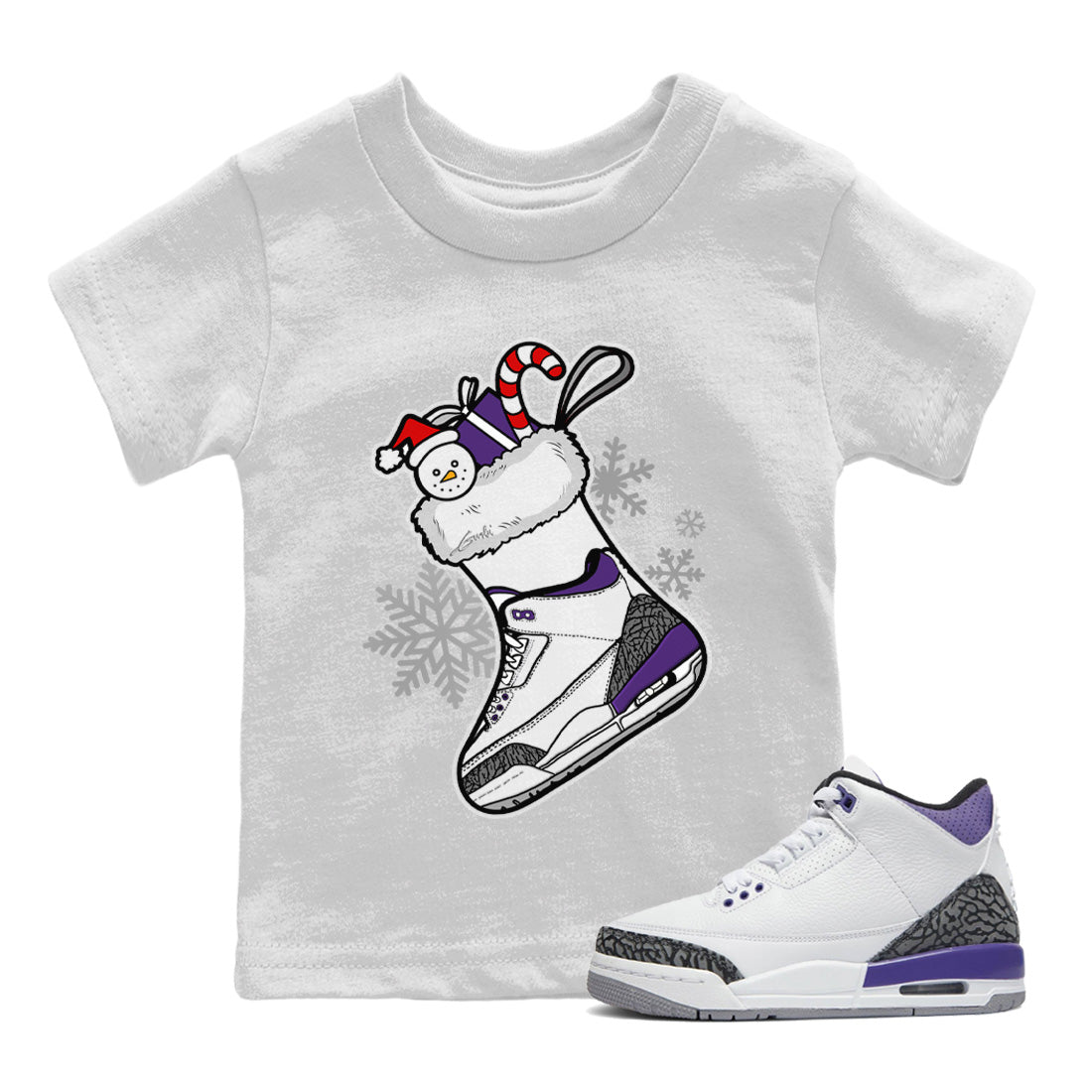 Jordan 3 Dark Iris Sneaker Match Tees Sneaker Stocking Sneaker Tees Jordan 3 Dark Iris Sneaker Release Tees Kids Shirts