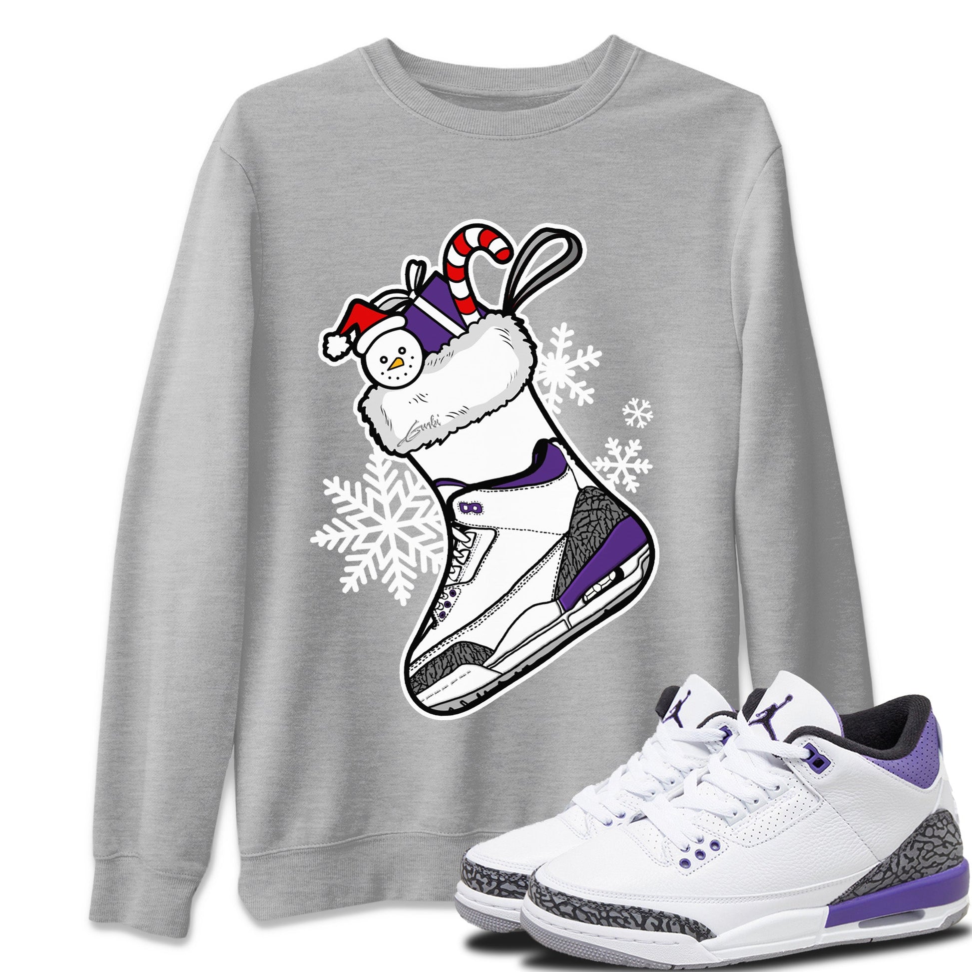 Jordan 3 Dark Iris Sneaker Match Tees Sneaker Stocking Sneaker Tees Jordan 3 Dark Iris Sneaker Release Tees Unisex Shirts
