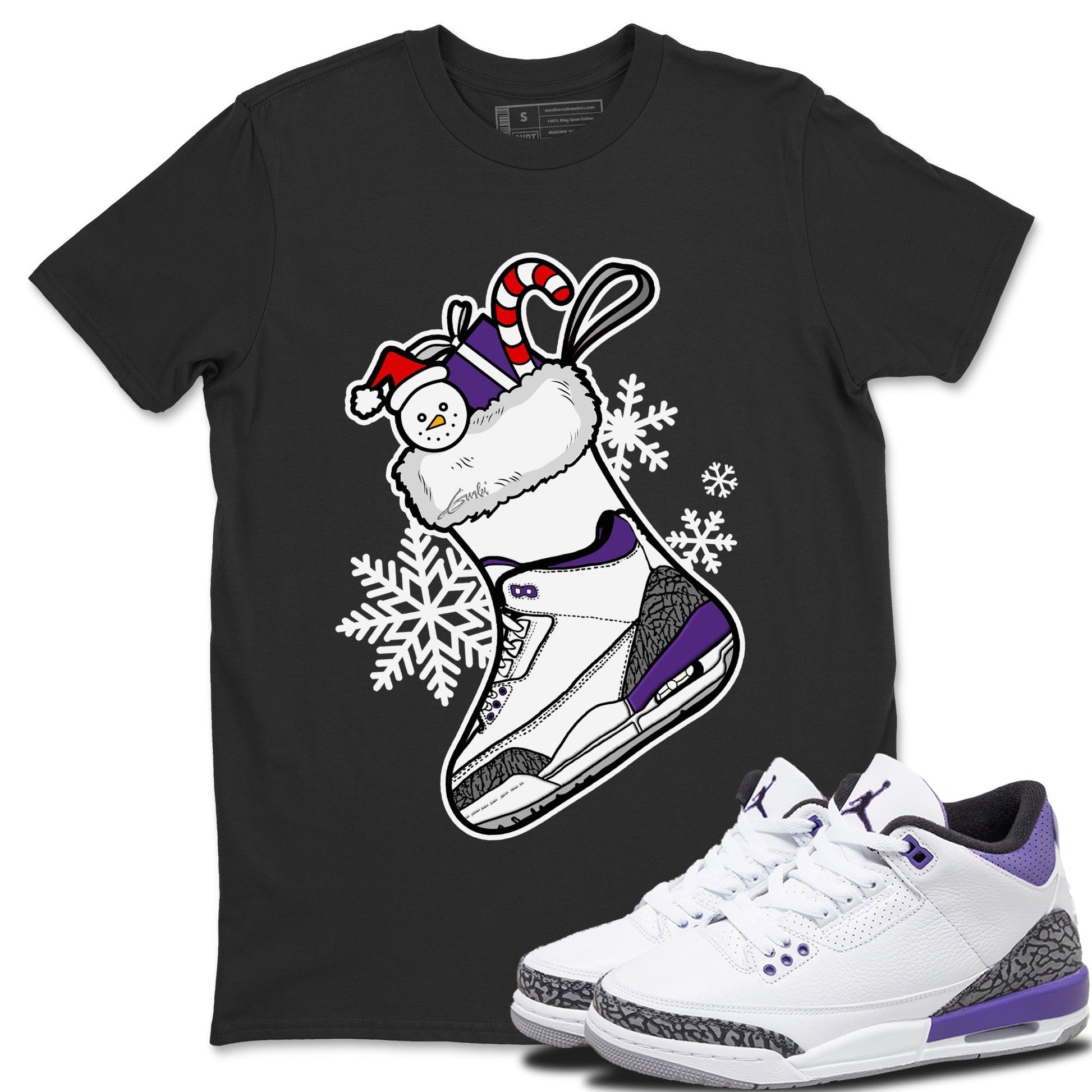Jordan 3 Dark Iris Sneaker Match Tees Sneaker Stocking Sneaker Tees Jordan 3 Dark Iris Sneaker Release Tees Unisex Shirts